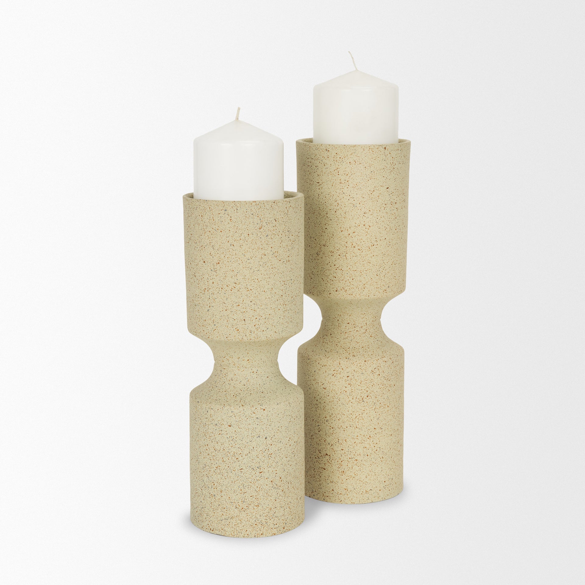 Akira Beige Candle Holder