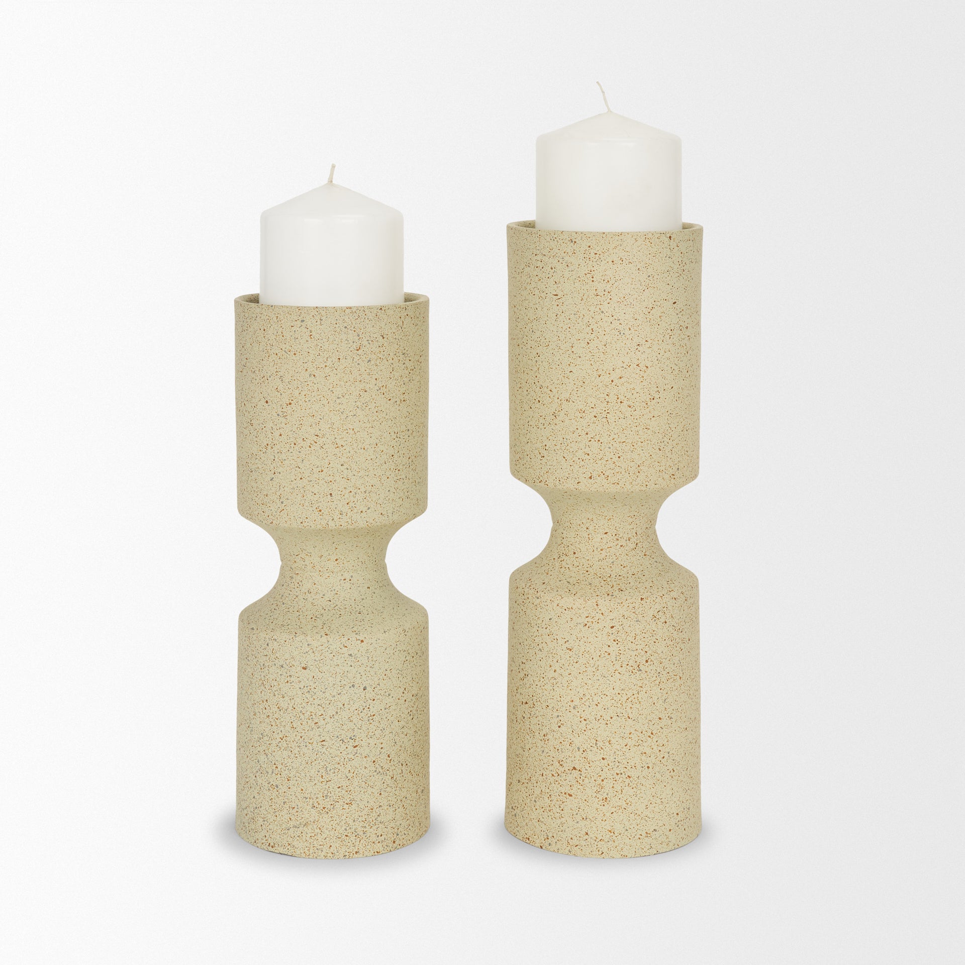 Akira Beige Candle Holder