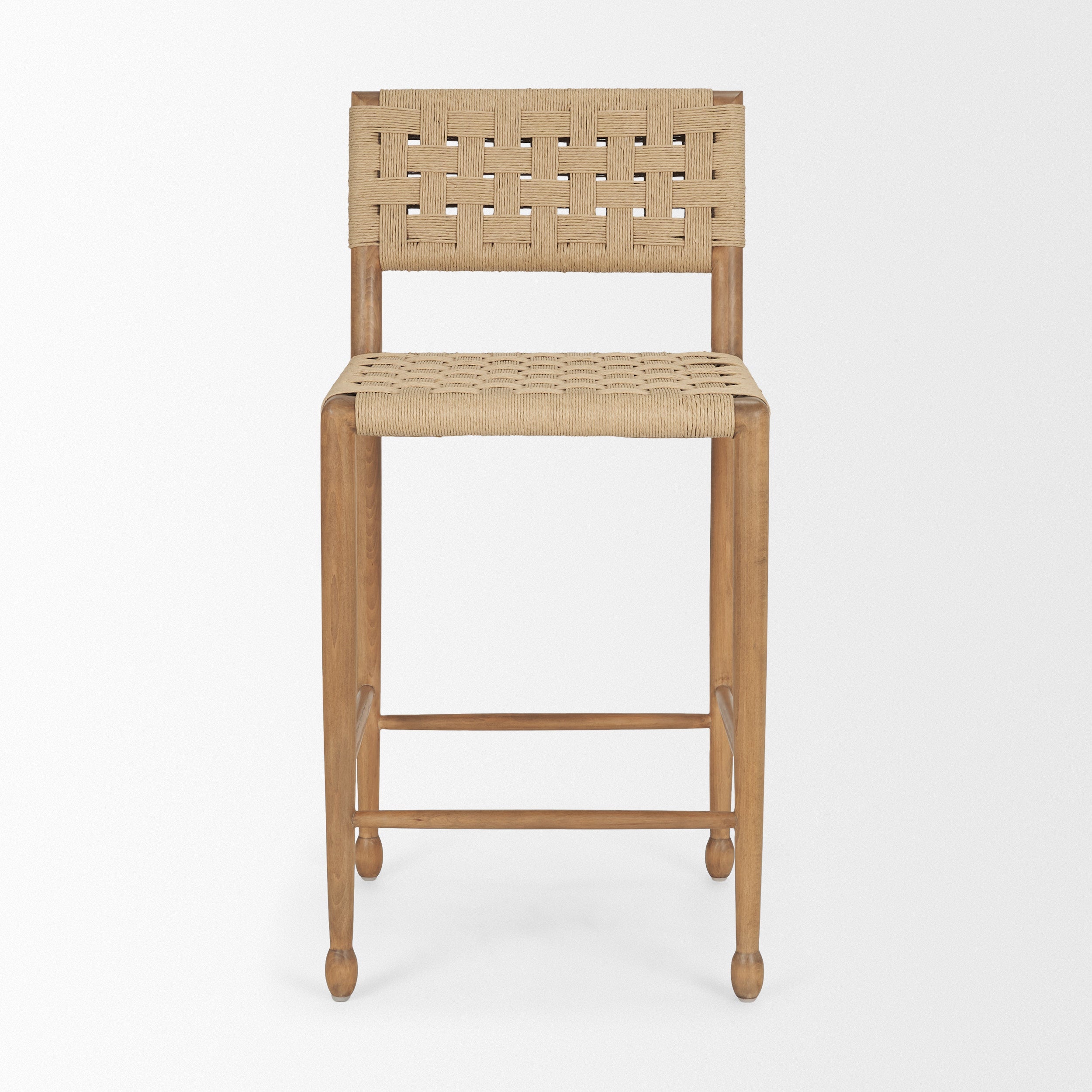 Brinley Paper Rope Seat Counter Stool