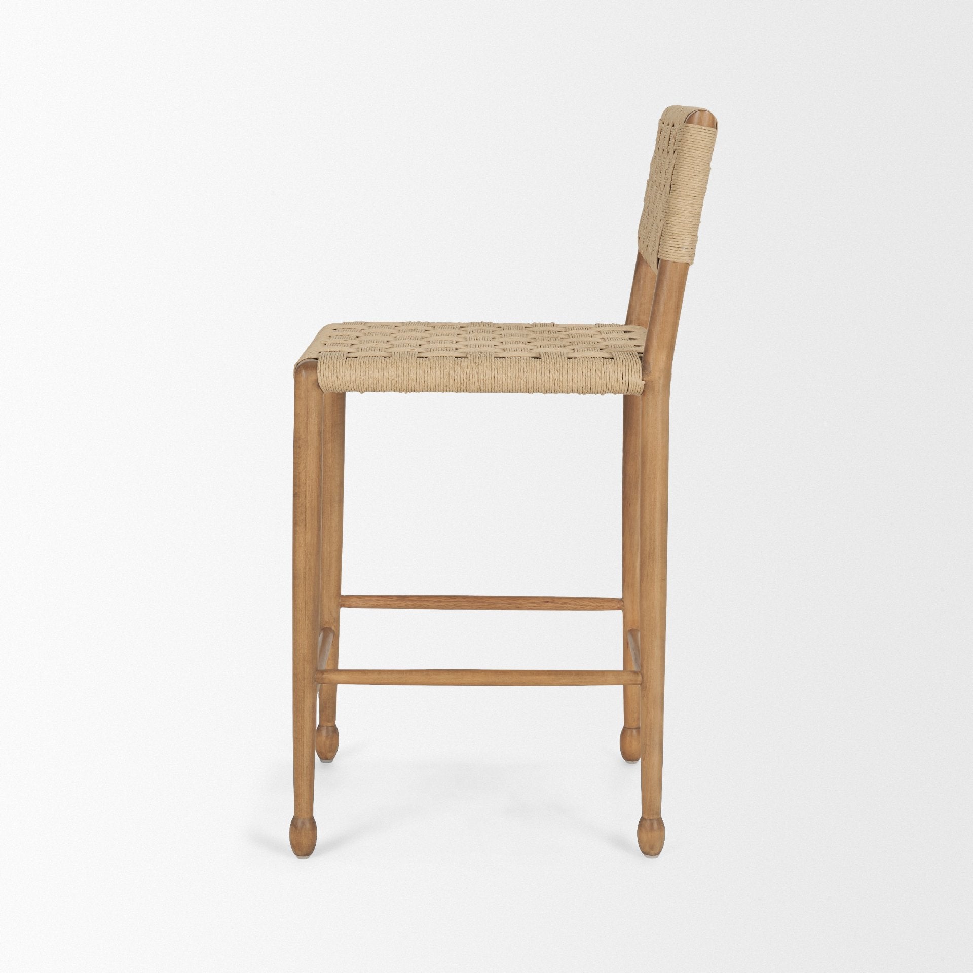 Brinley Paper Rope Seat Counter Stool