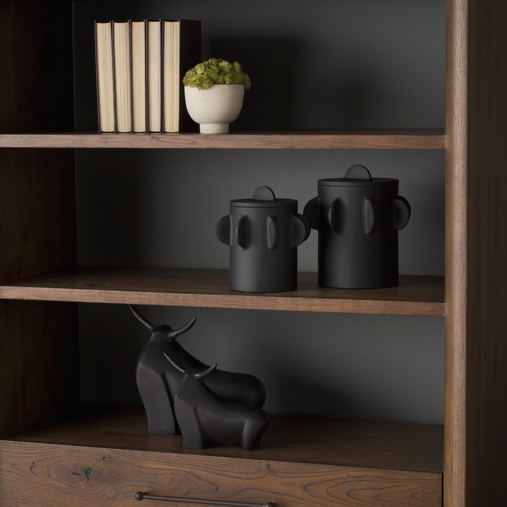 Deacon Decorative Black Canister
