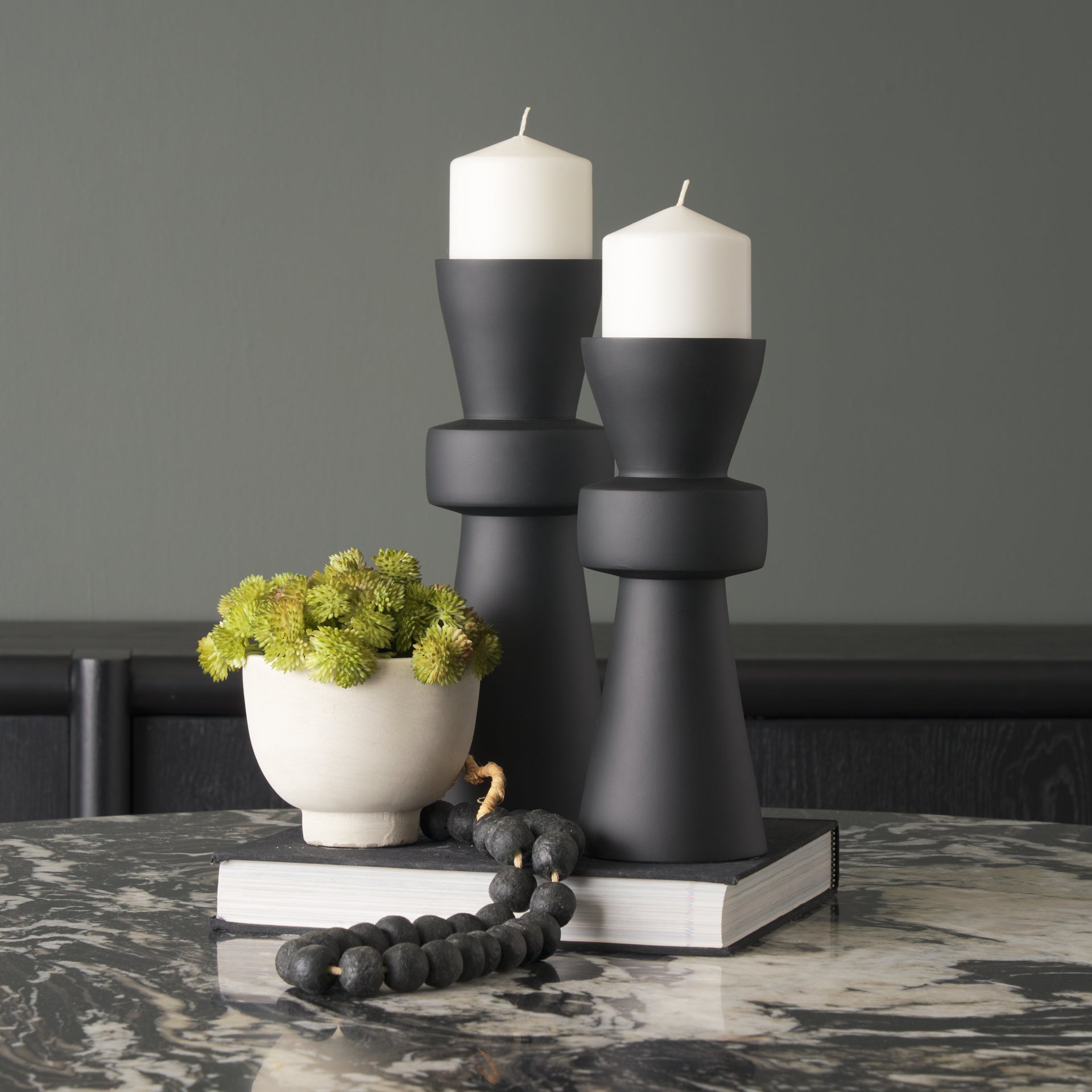 Odilia Black Candle Holder
