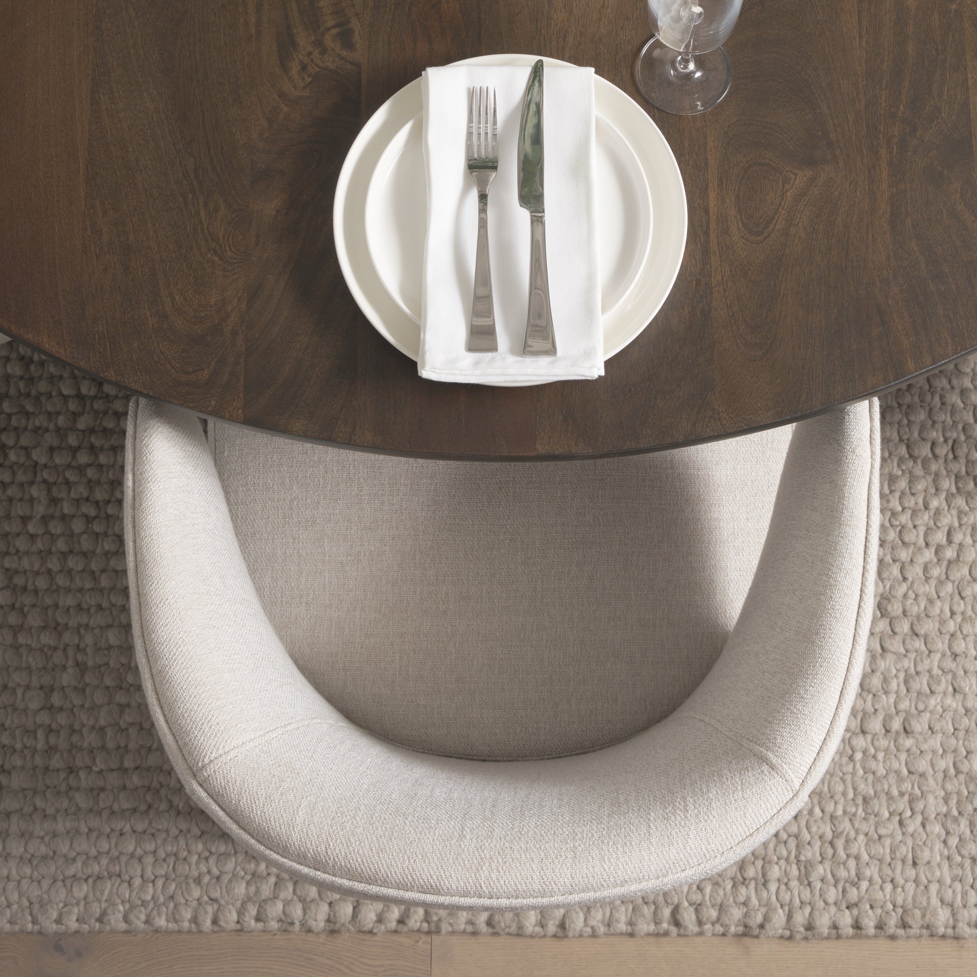 Terra Fluted Dining Table - 4 Niles Chairs - Sloan Cabinet