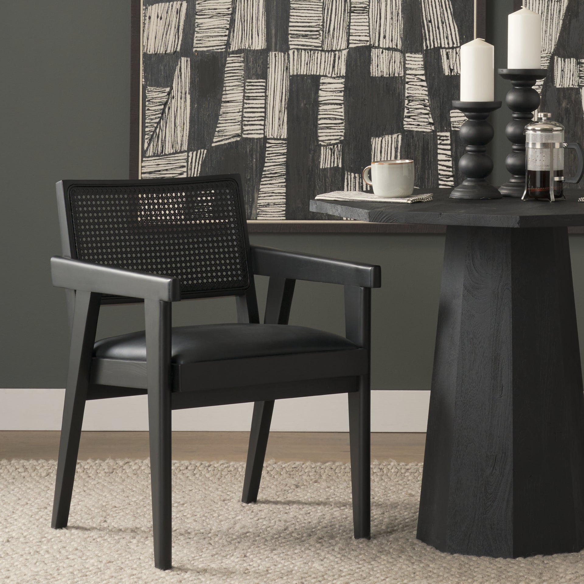 Reid Cane Back Dining Armchair