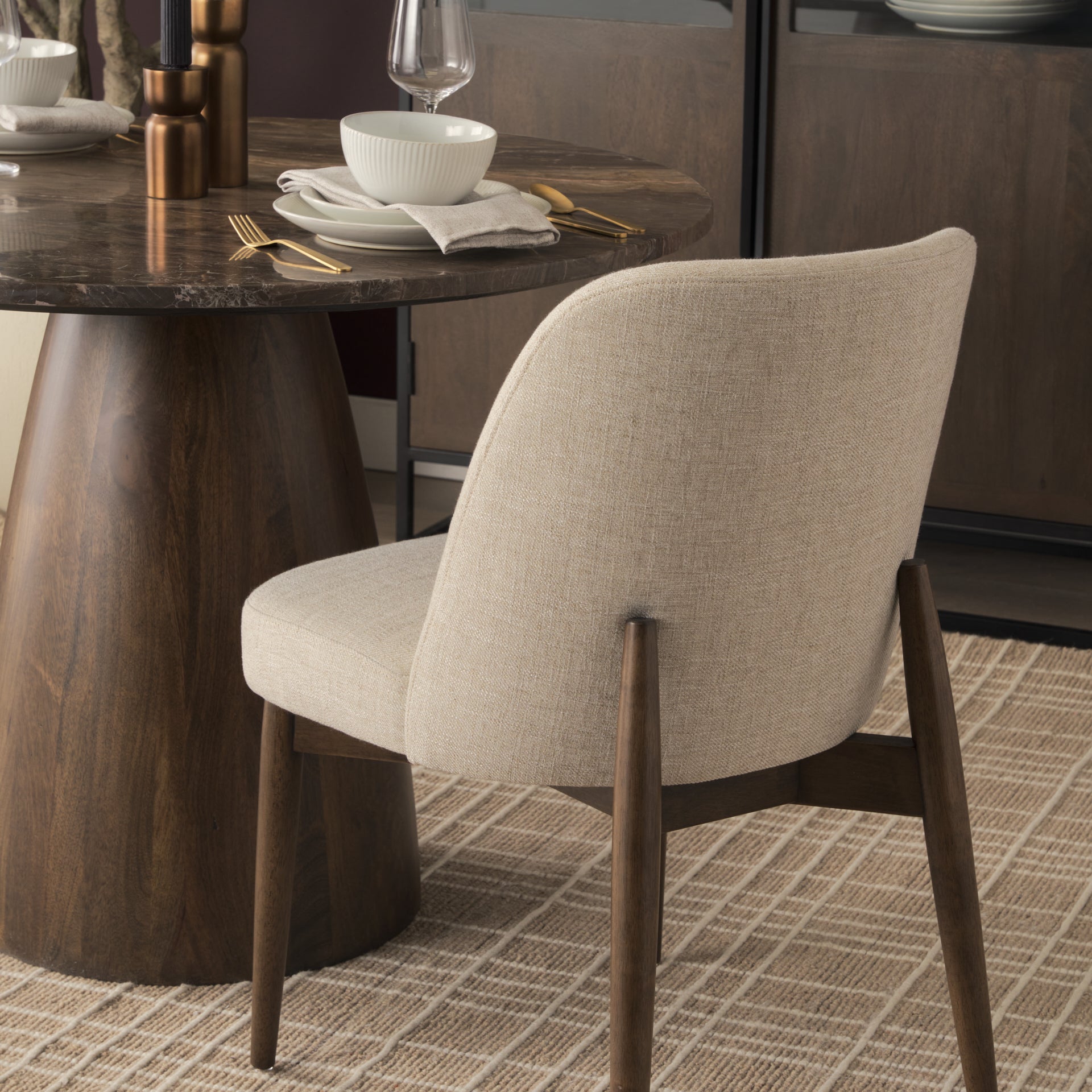 Allyson 42" Round Marble Dining Table