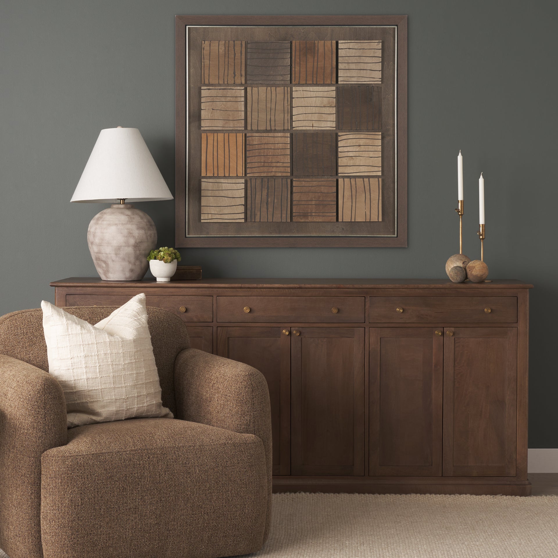 Timber Mosaic 43x43 Square Framed Series