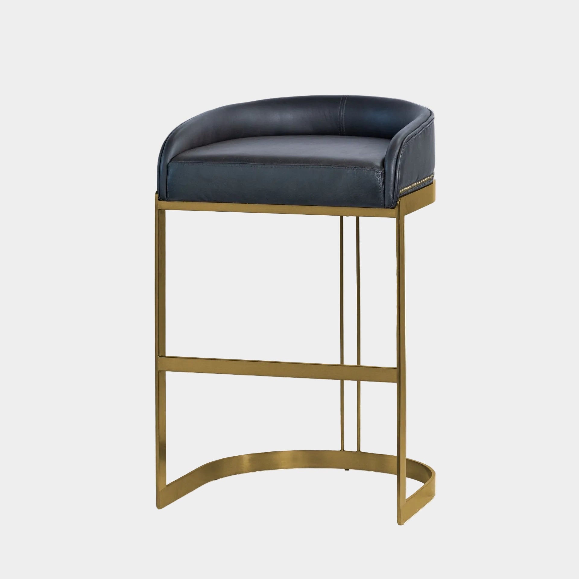 Hollyfield Leather Seat Commercial-Grade Bar Stool