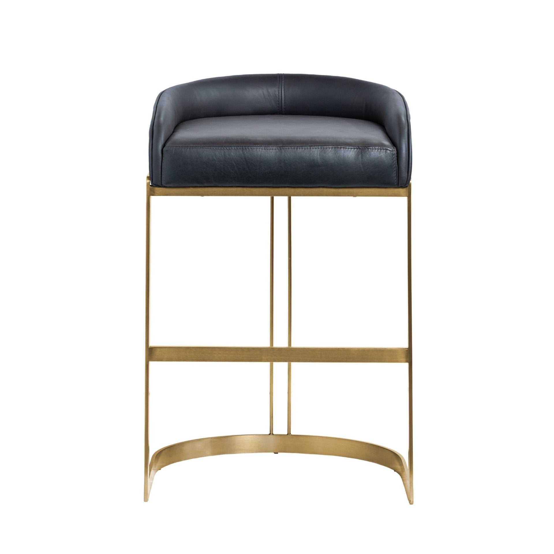 Hollyfield Leather Seat Commercial-Grade Bar Stool