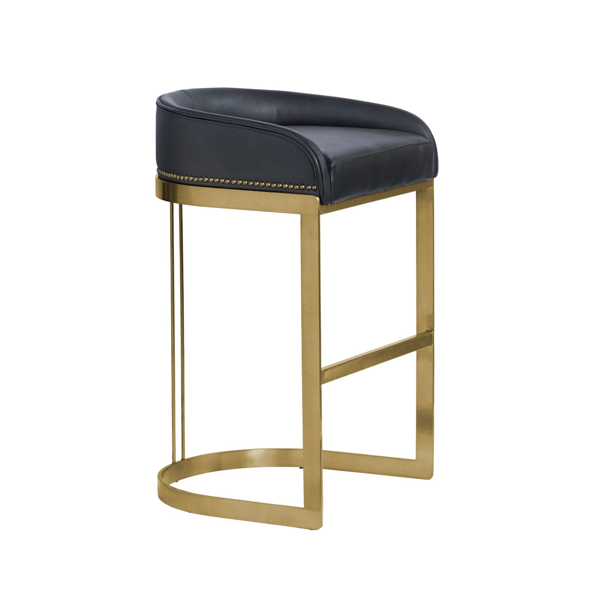 Hollyfield Leather Seat Commercial-Grade Bar Stool