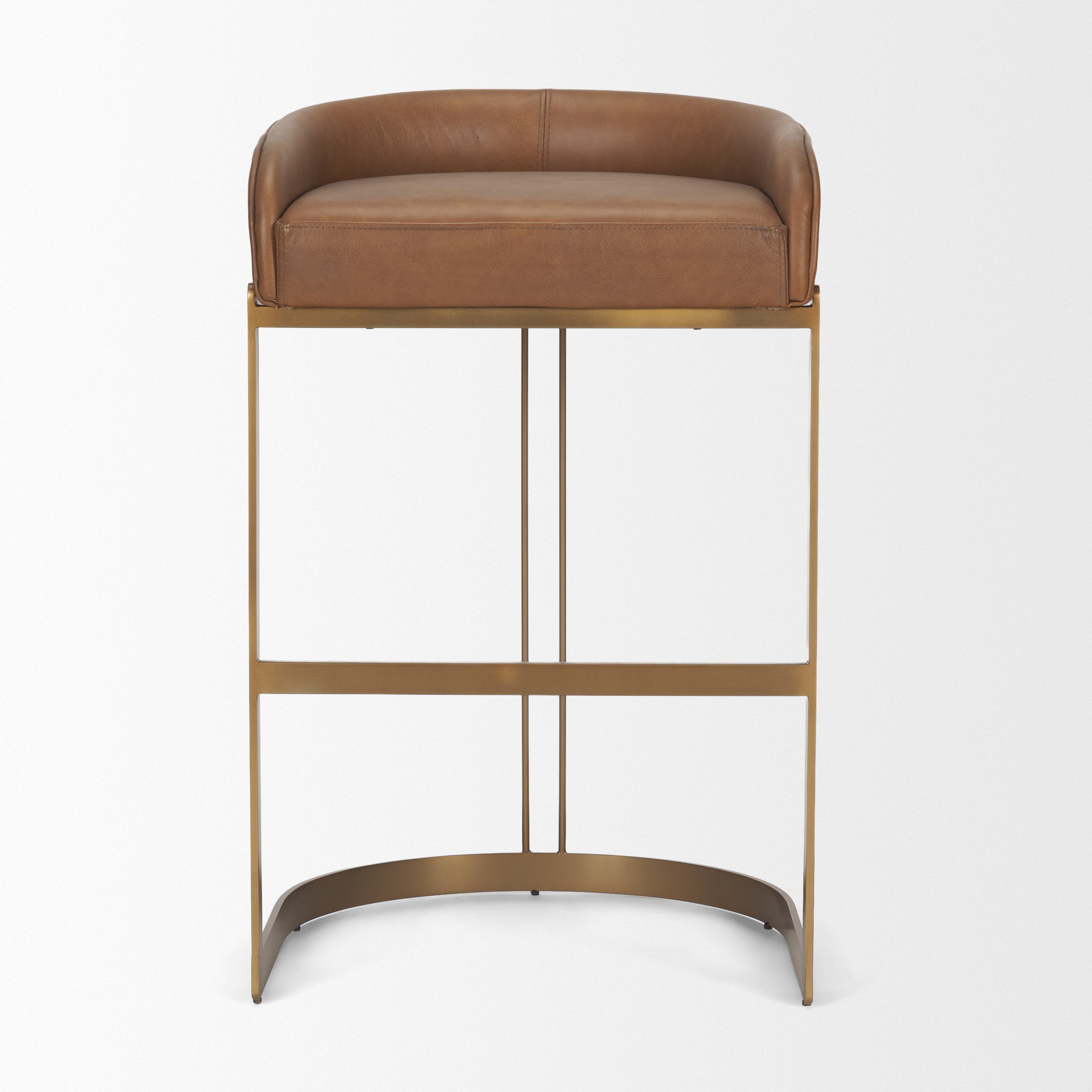 Hollyfield Leather Seat Commercial-Grade Bar Stool