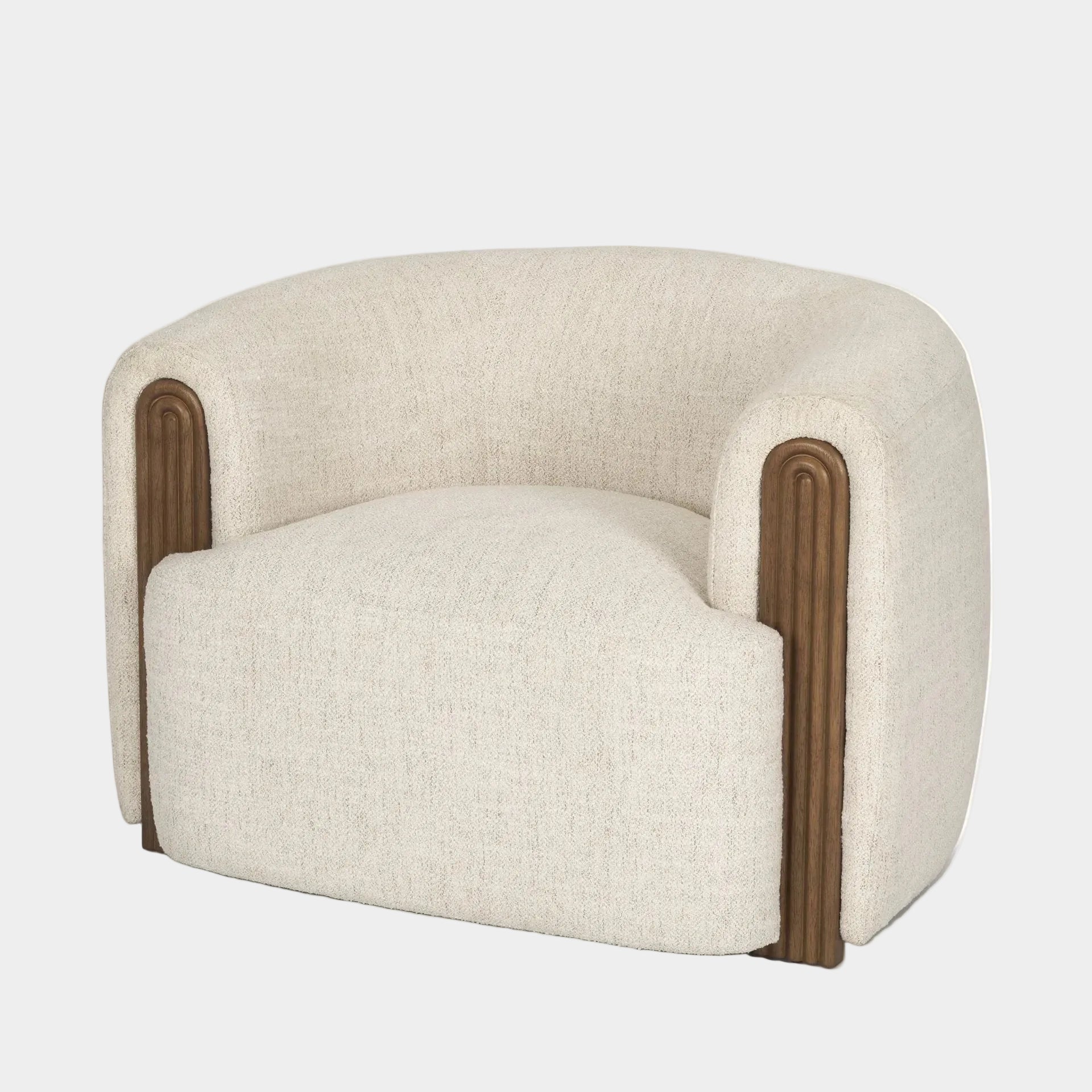 Kornelia Fabric Barrel Accent Chair