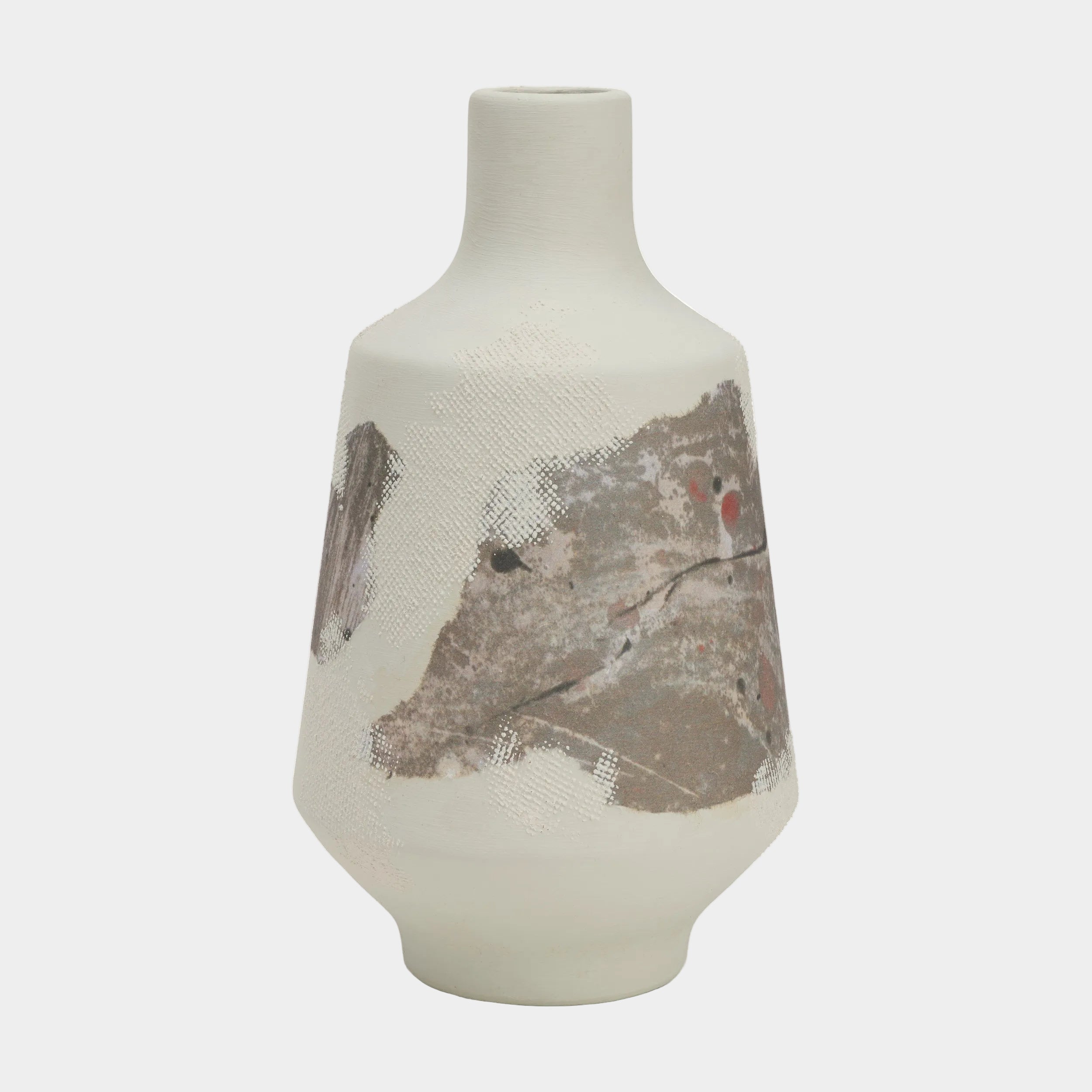 Velo White Hand-Painted Vase