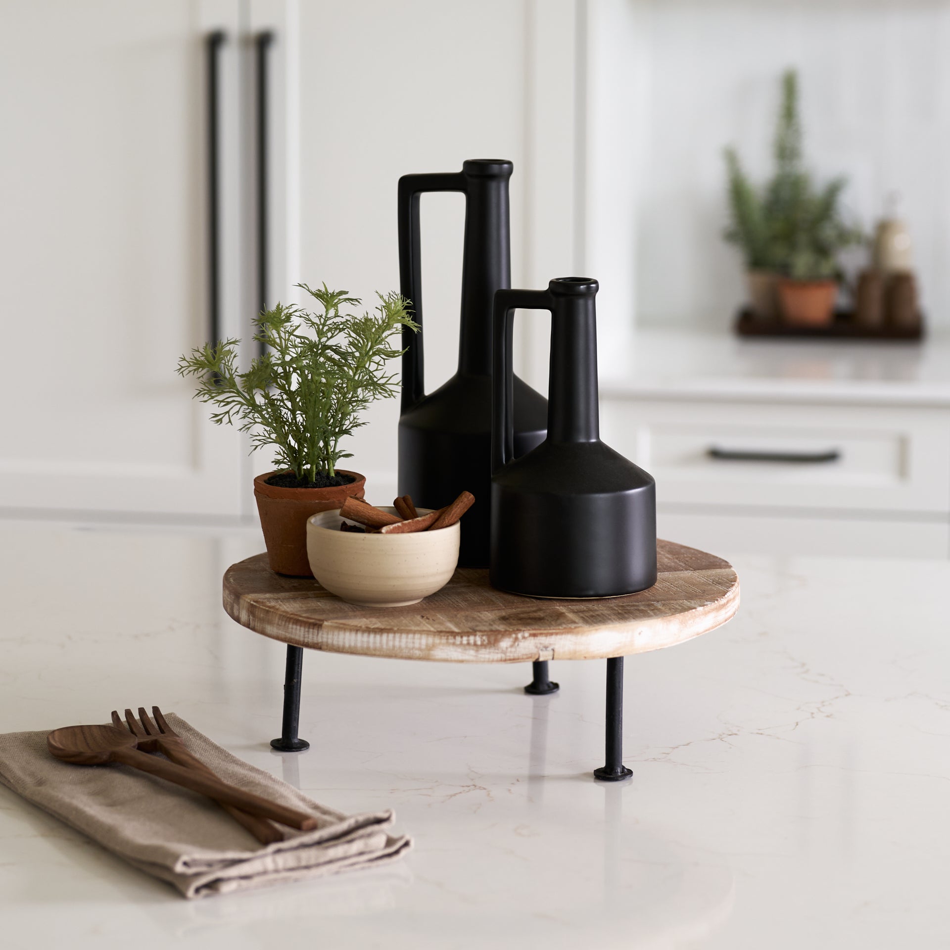 Burton Matte Black Jug Vase
