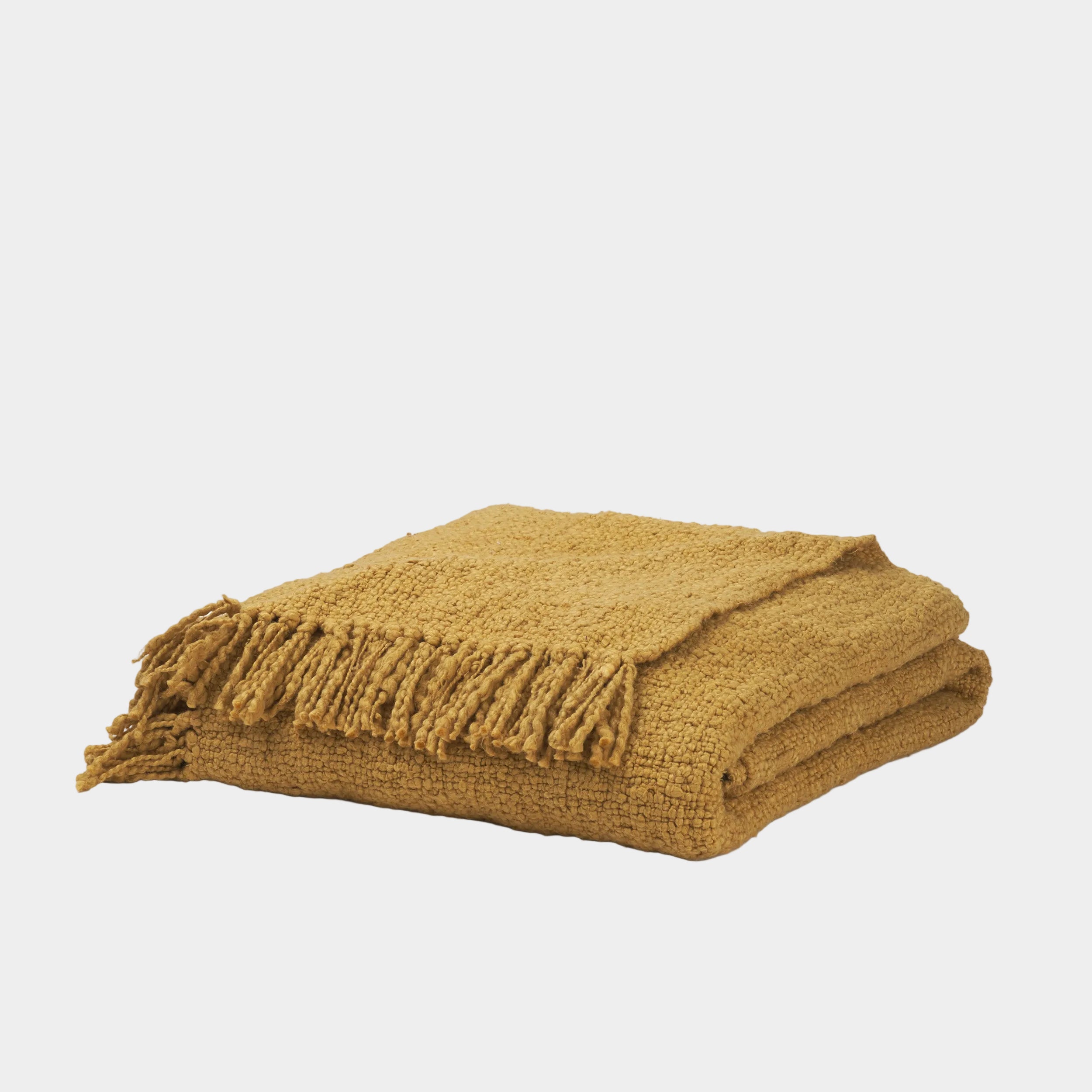 Kambal Mustard Cotton Throw Blanket