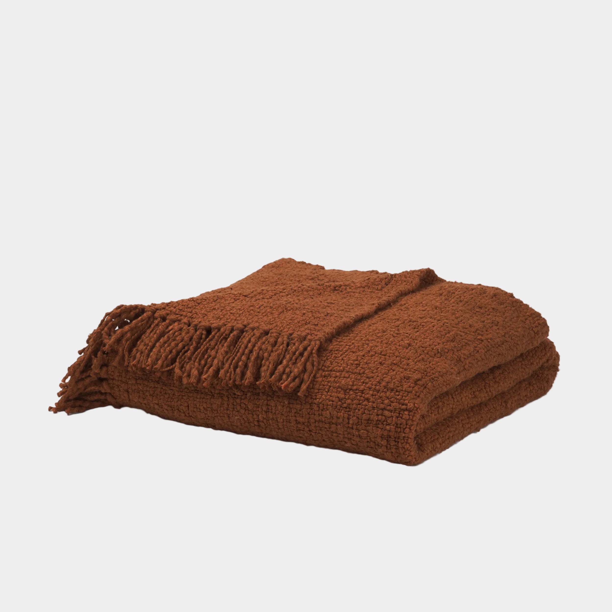 Kambal Copper Rust Cotton Throw Blanket