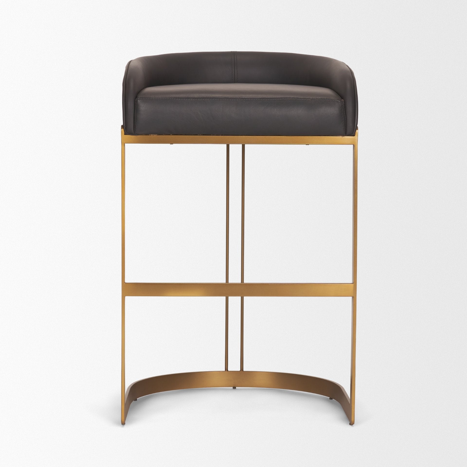 Hollyfield Leather Seat Commercial-Grade Bar Stool
