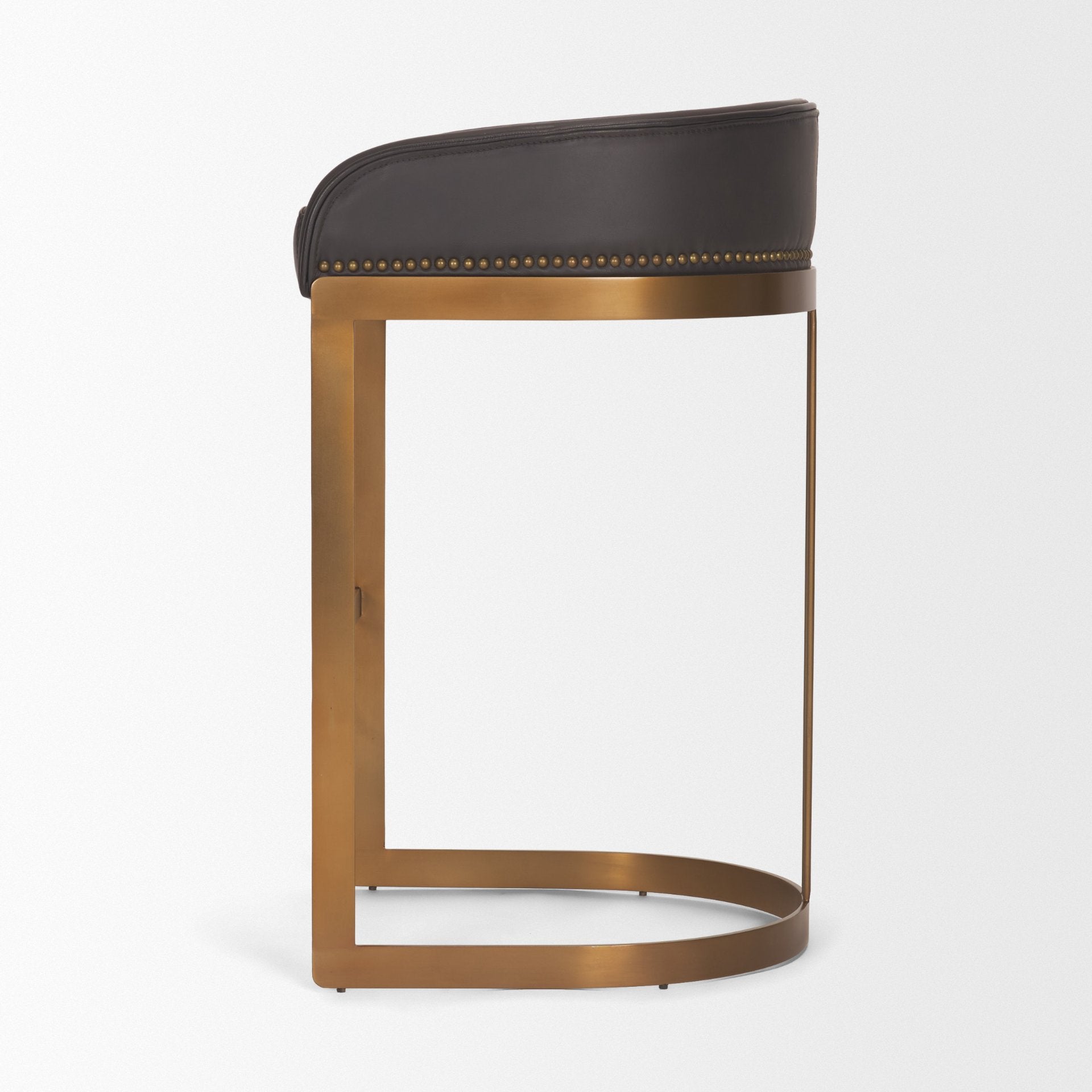 Hollyfield Leather Seat Commercial-Grade Bar Stool