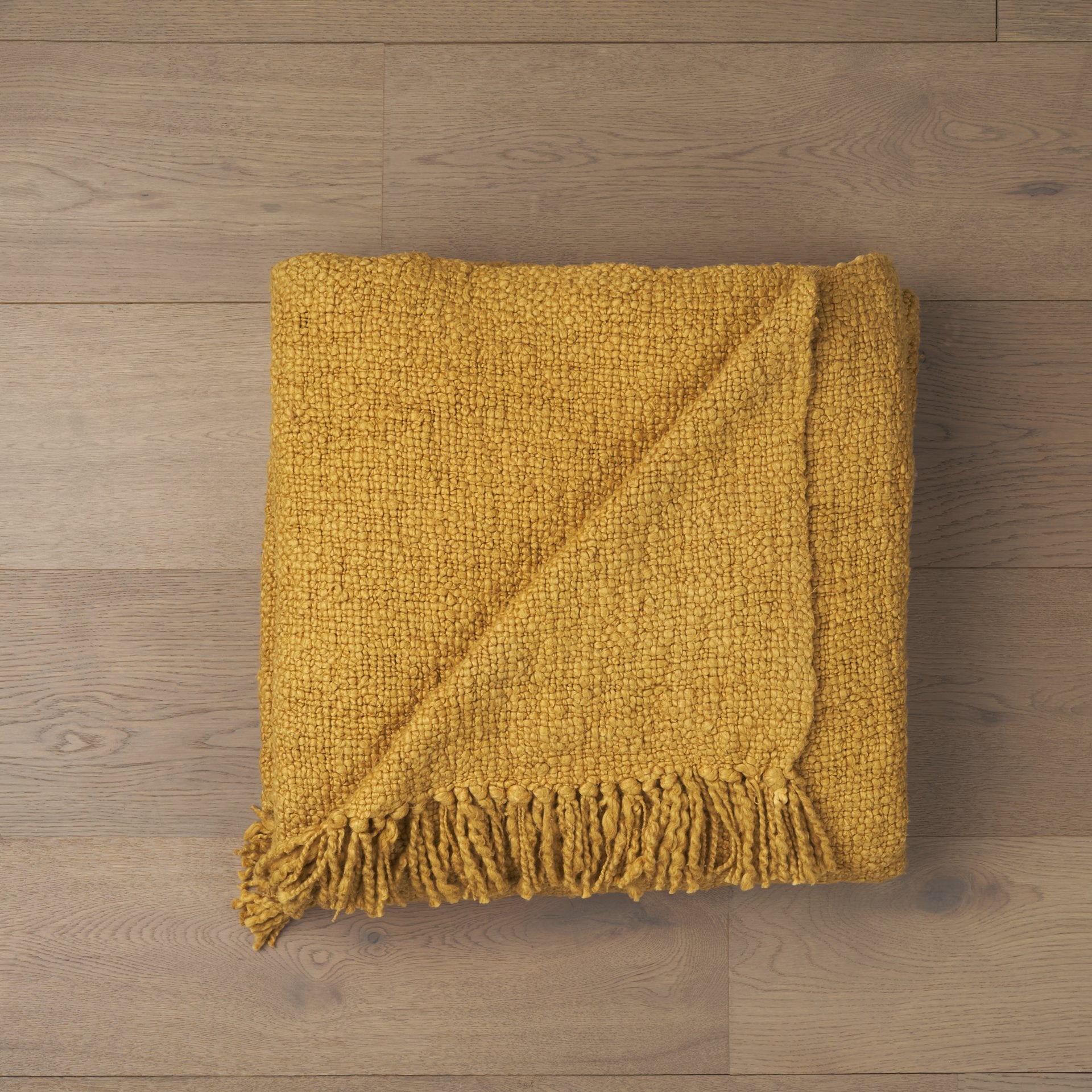 Kambal Mustard Cotton Throw Blanket