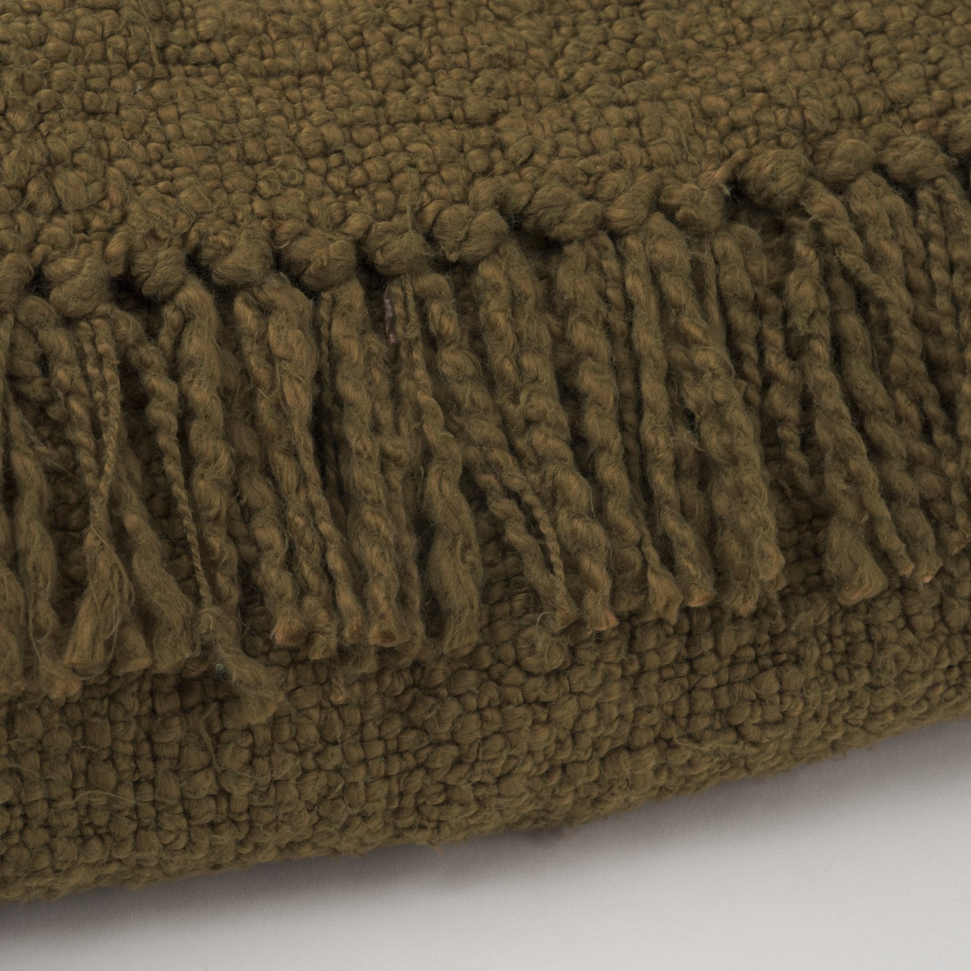 Kambal Dark Olive Cotton Throw Blanket