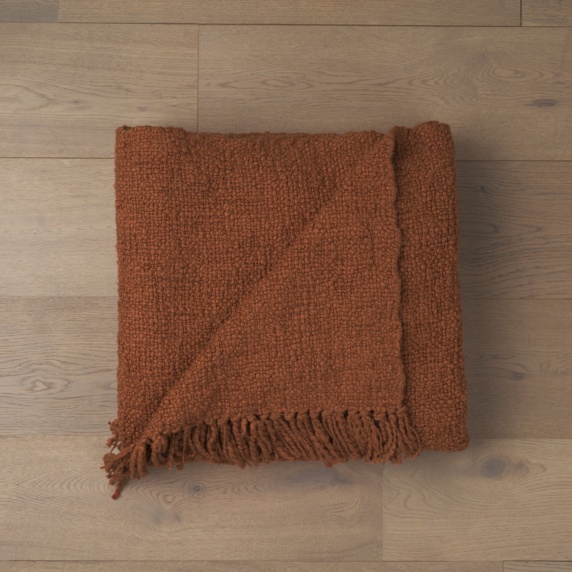 Kambal Copper Rust Cotton Throw Blanket