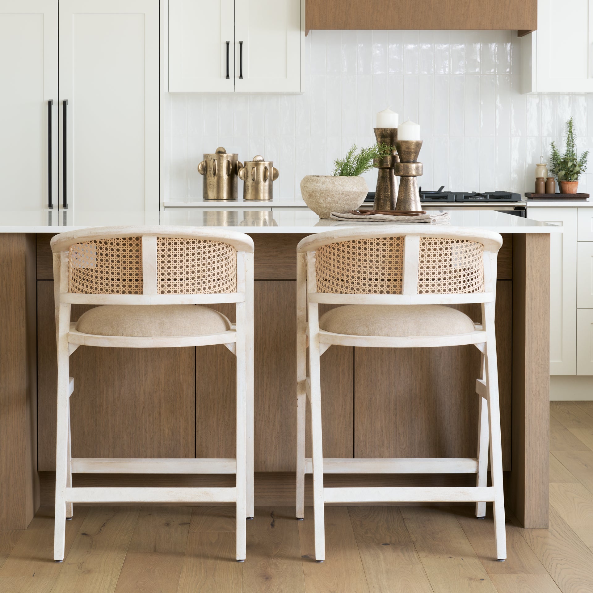 Tabitha Upholstered Seat Bar/Counter Stool