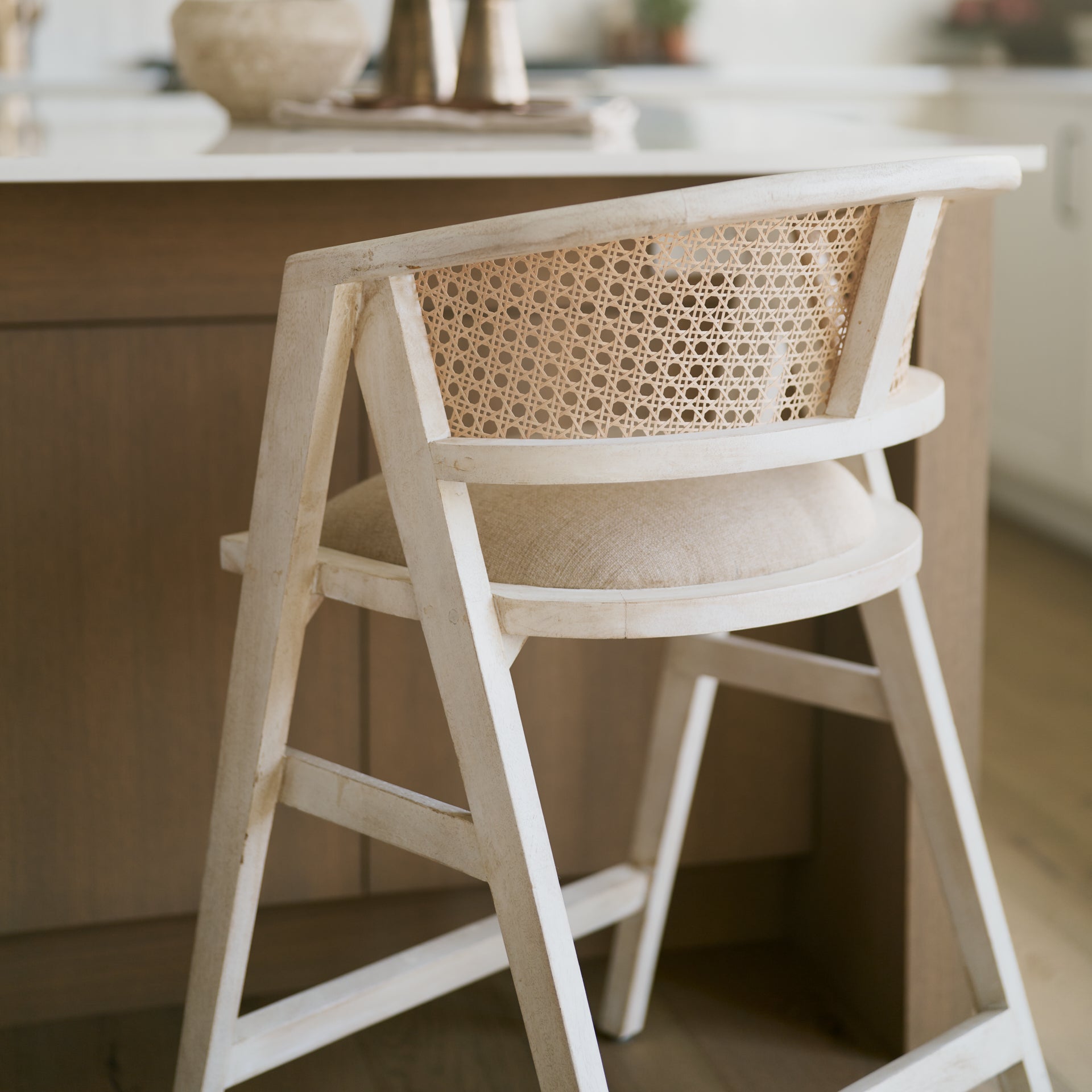Tabitha Upholstered Seat Bar/Counter Stool