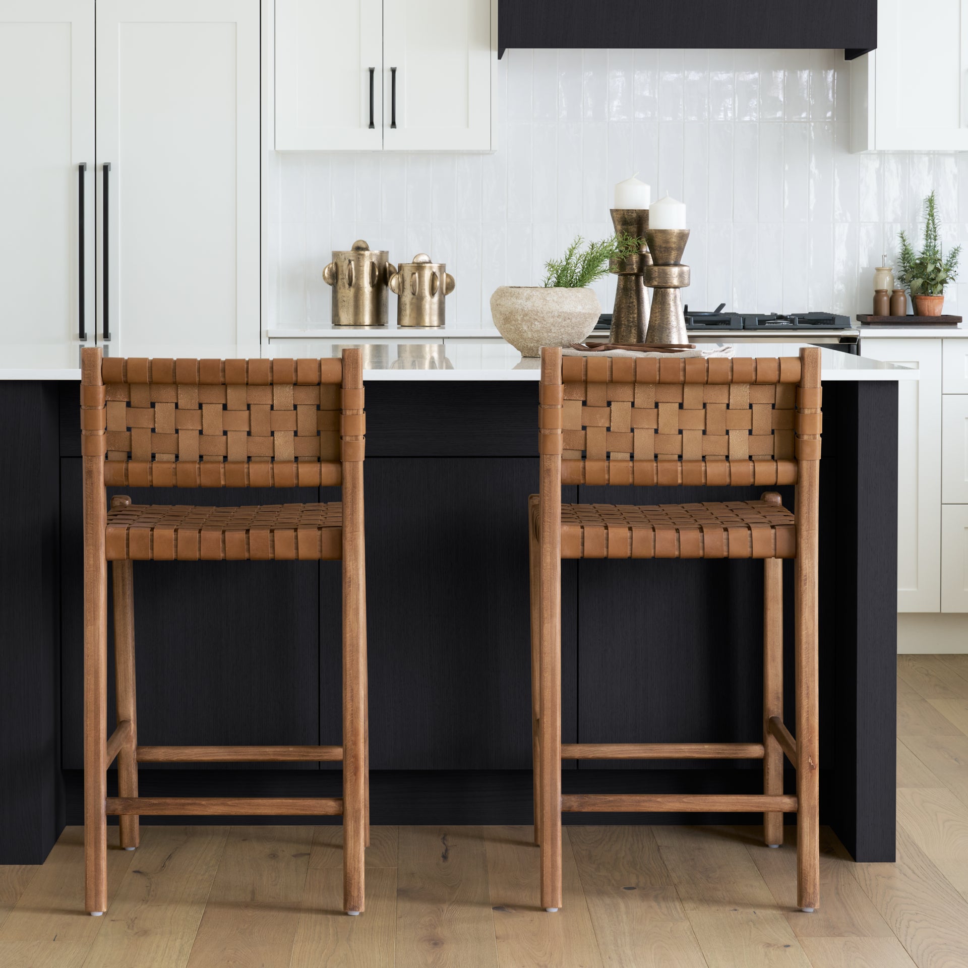 Shane Leather Seat Counter Stool
