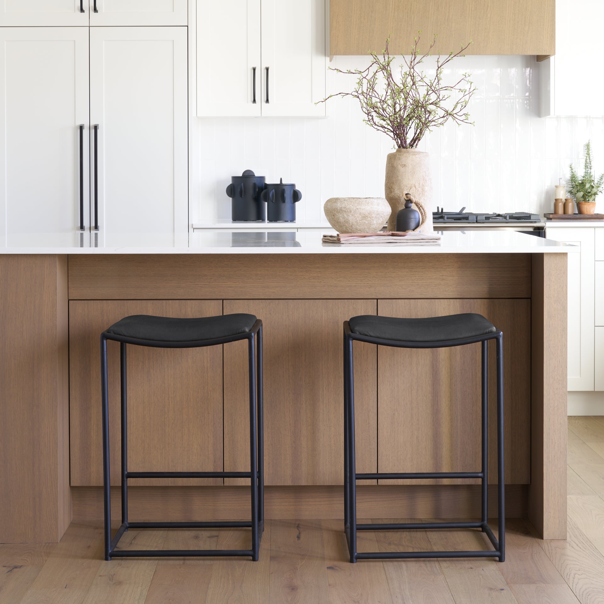 Taniel Leather Seat Counter Stool