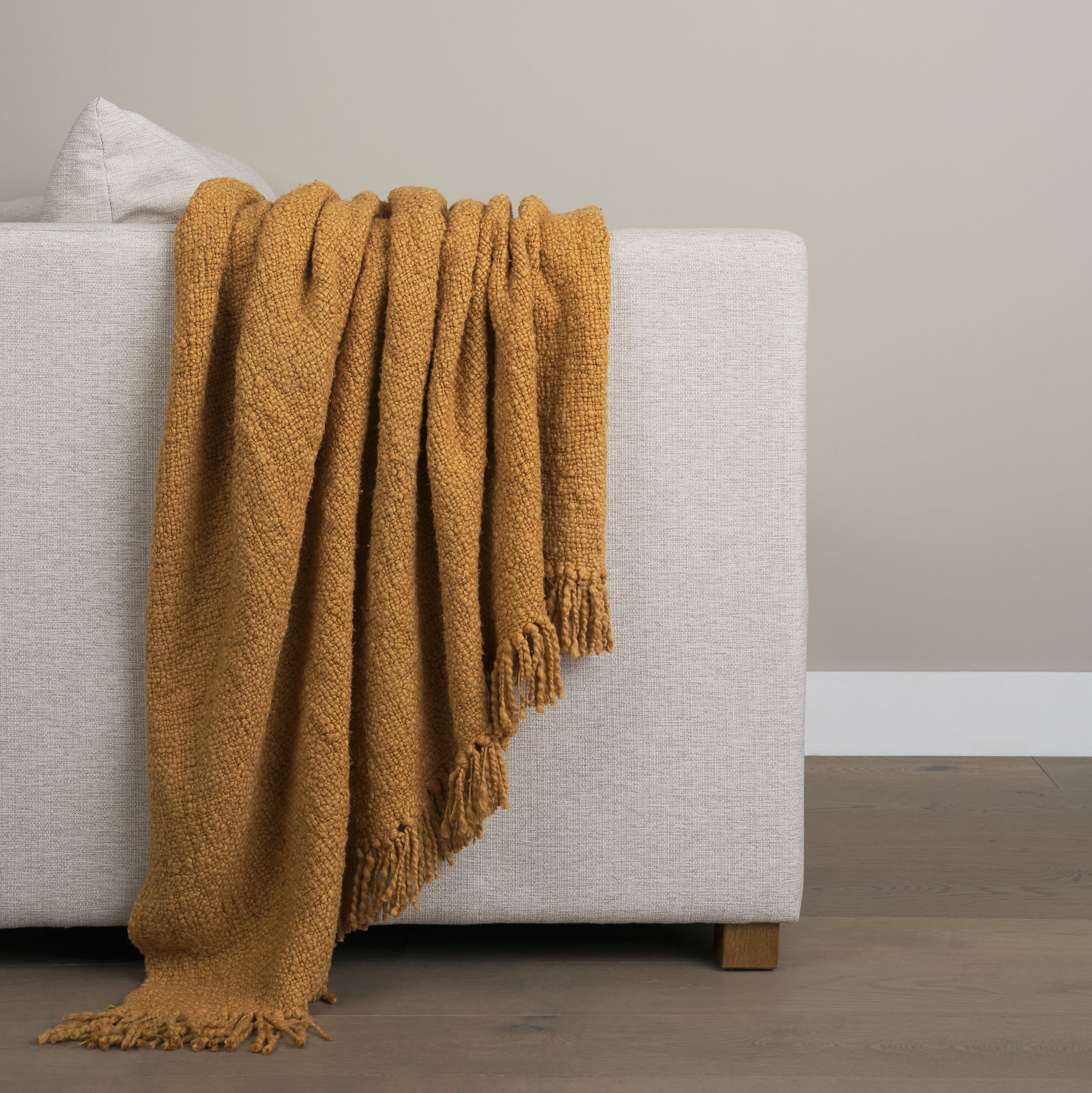 Kambal Mustard Cotton Throw Blanket