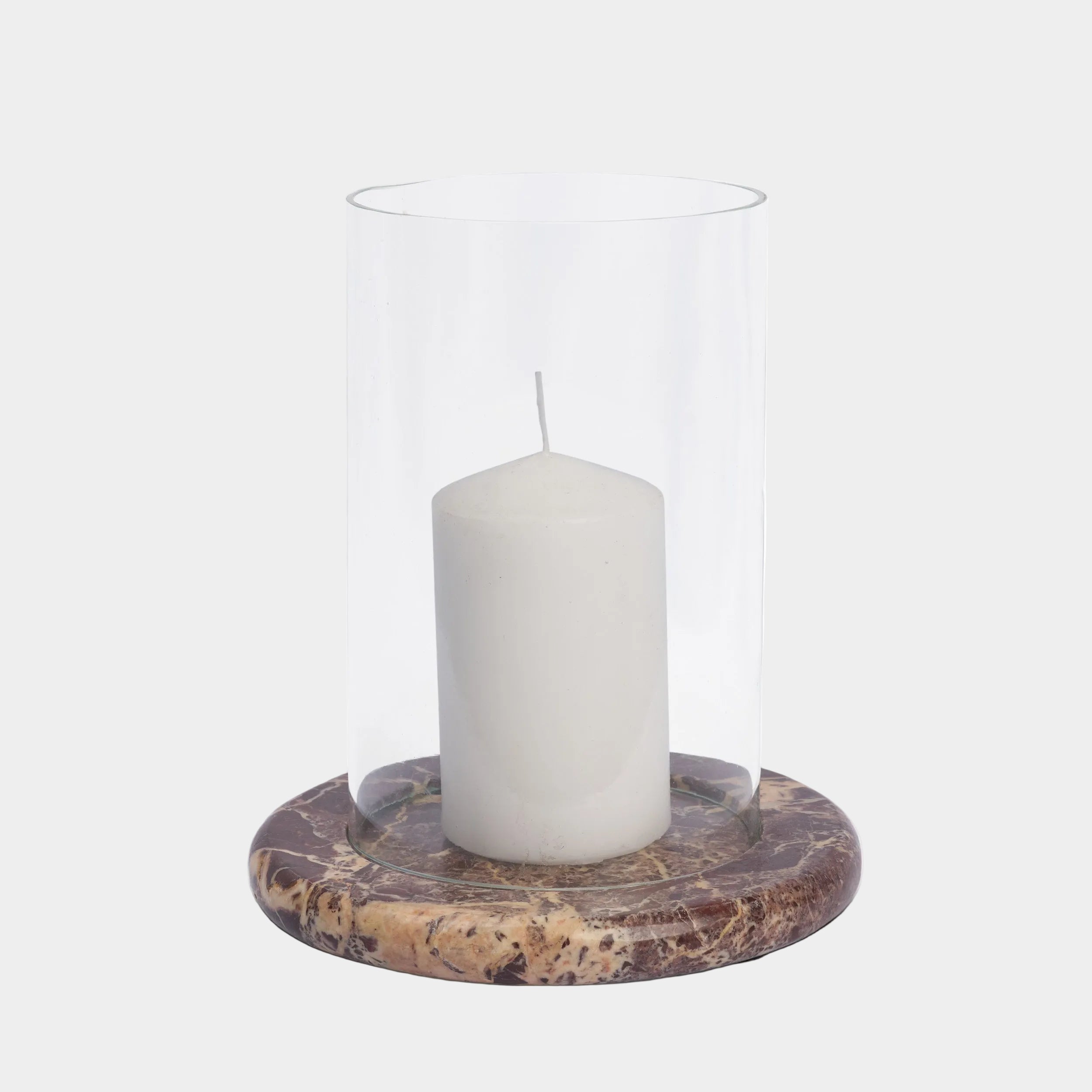 Bordo Marble Hurricane Candle Holder