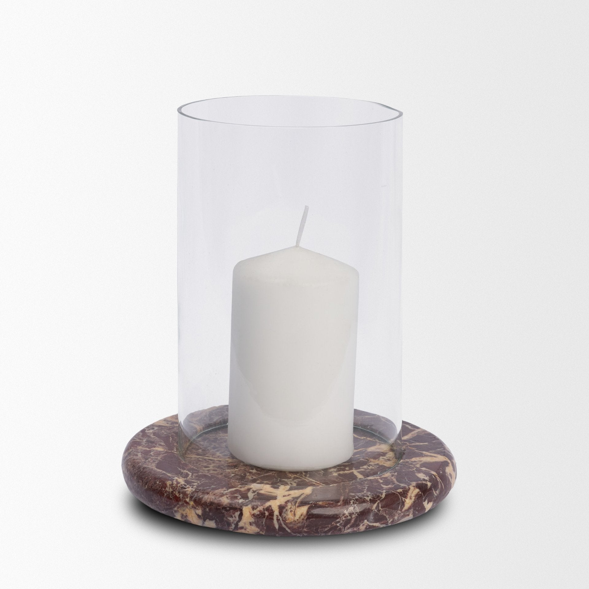 Bordo Marble Hurricane Candle Holder