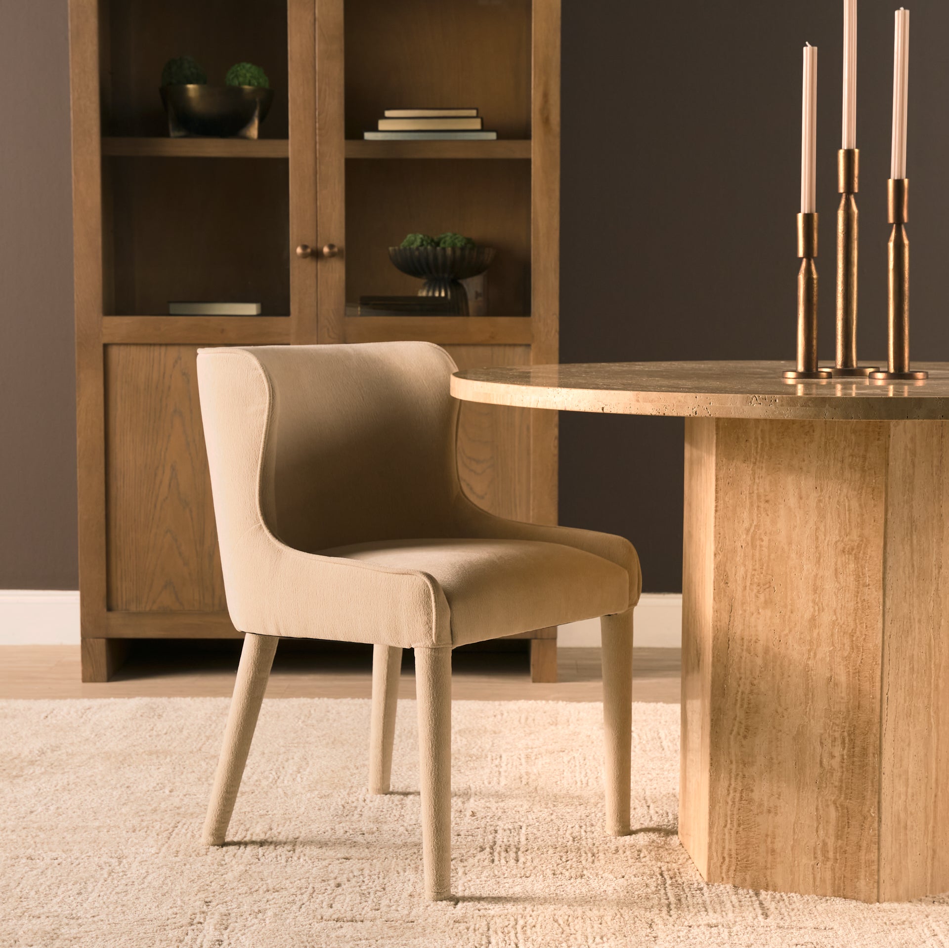 Nolan Slope Fabric Dining Chair