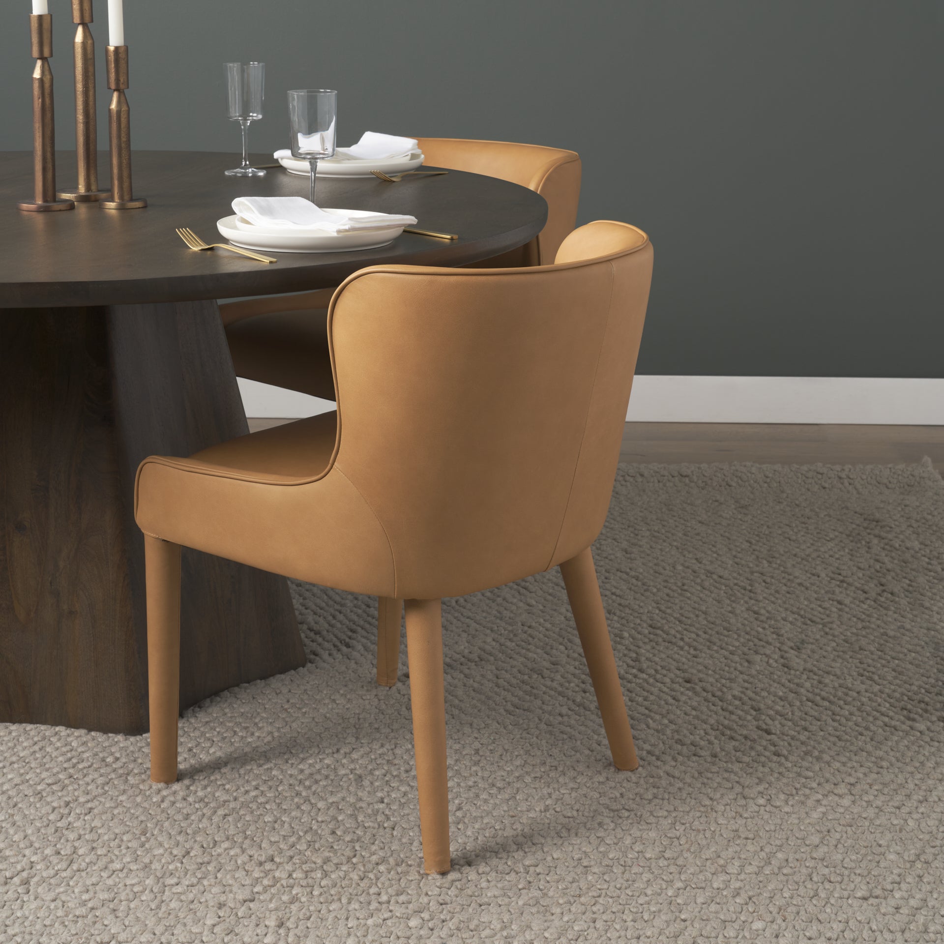 Nolan Slope Leather Dining Chair