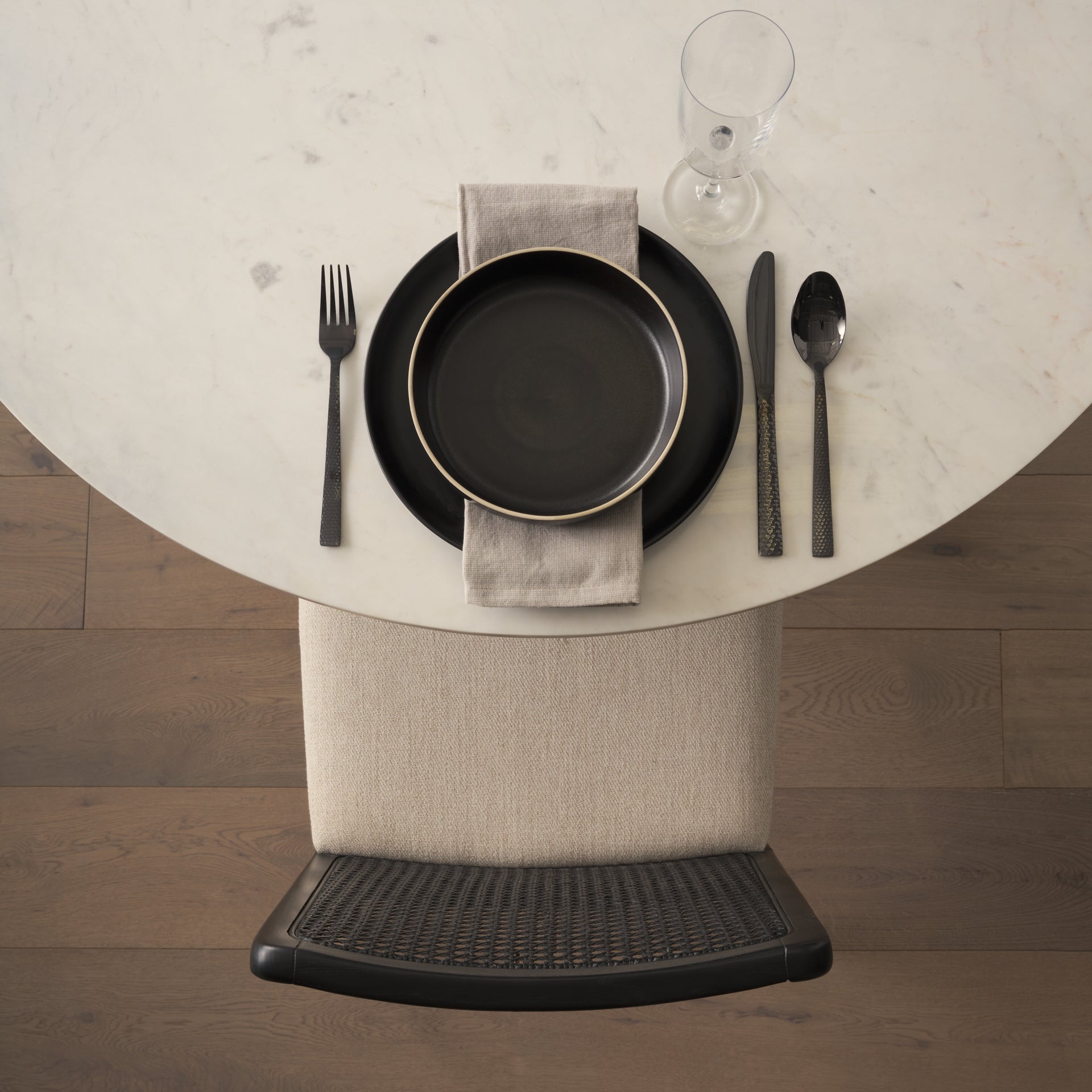 Clara Black Cane Back Dining Chair