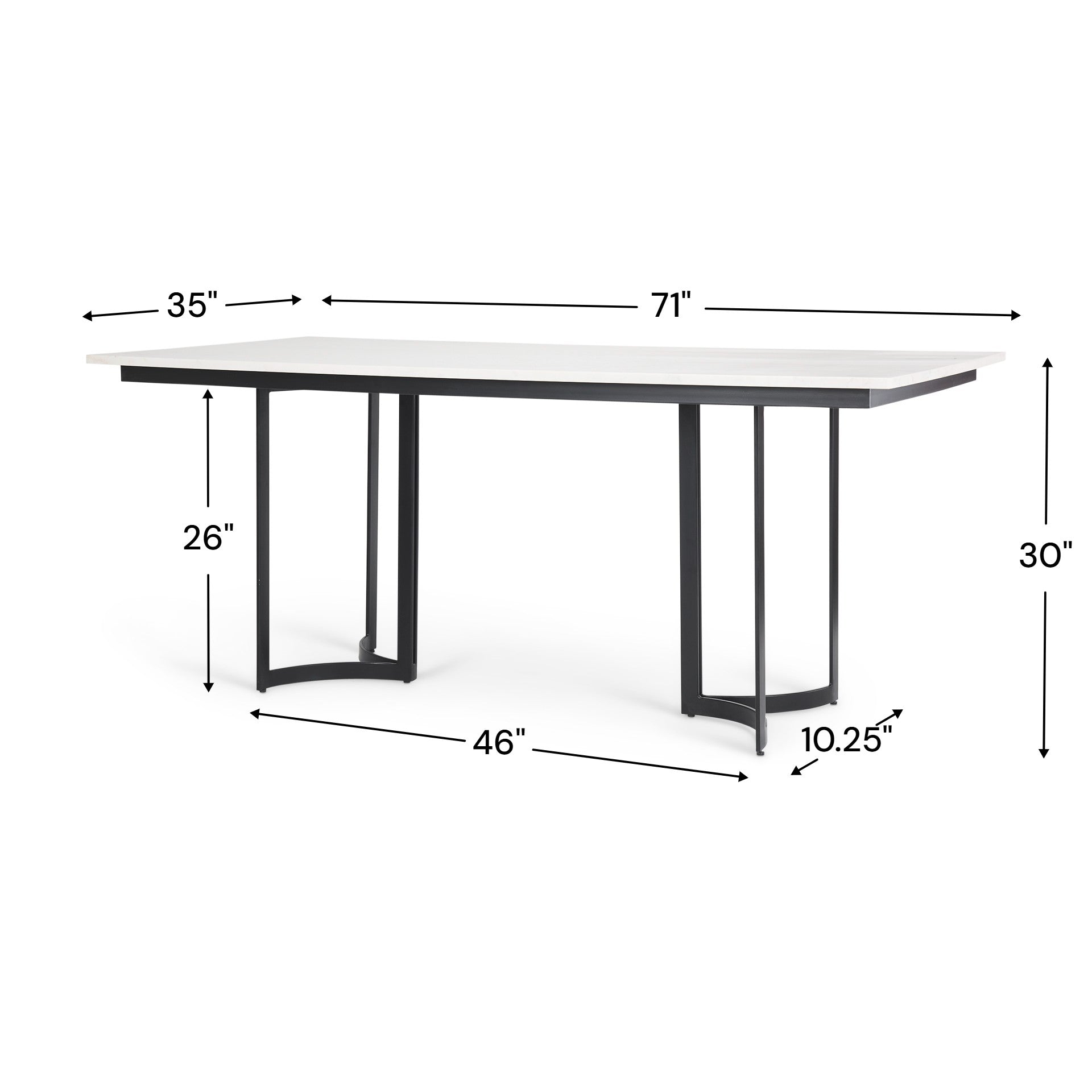 Tanner 71" Rectangle Dining Table