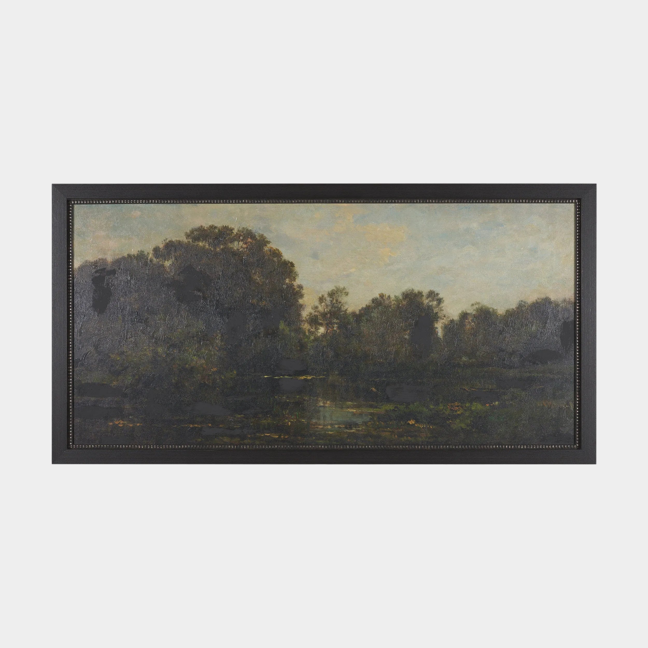 A River Landscape with Storks Framed Series