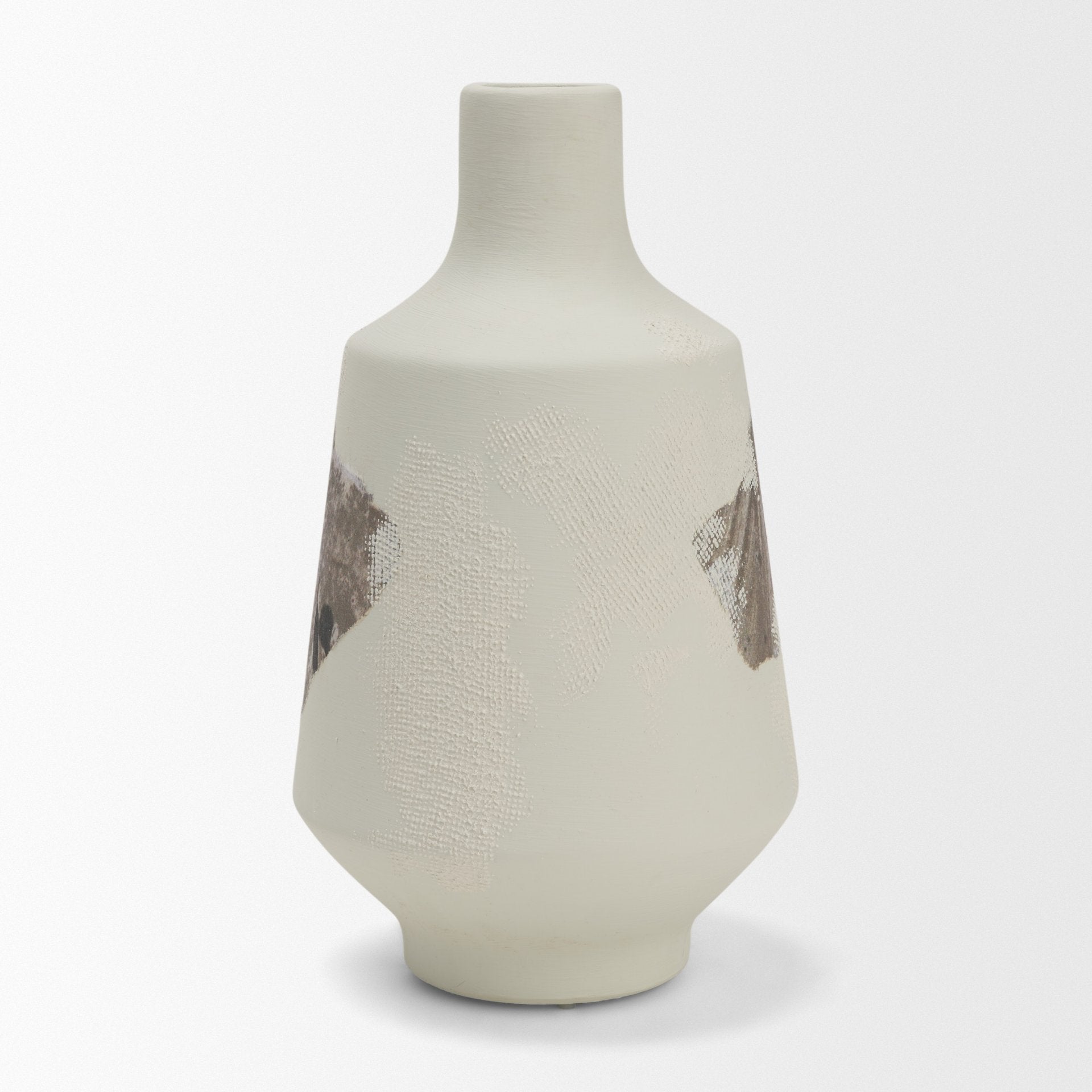 Velo White Hand-Painted Vase
