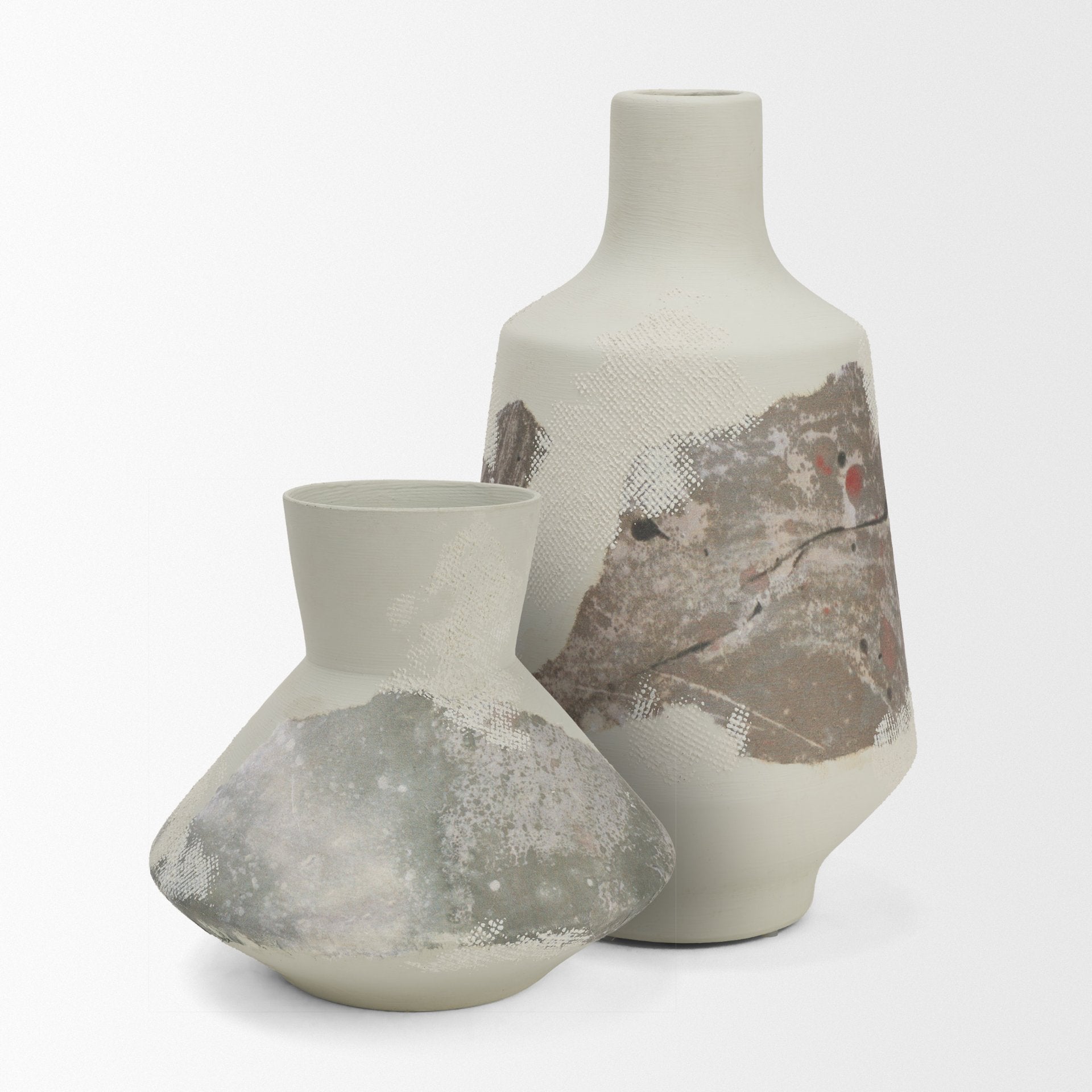 Velo White Hand-Painted Vase