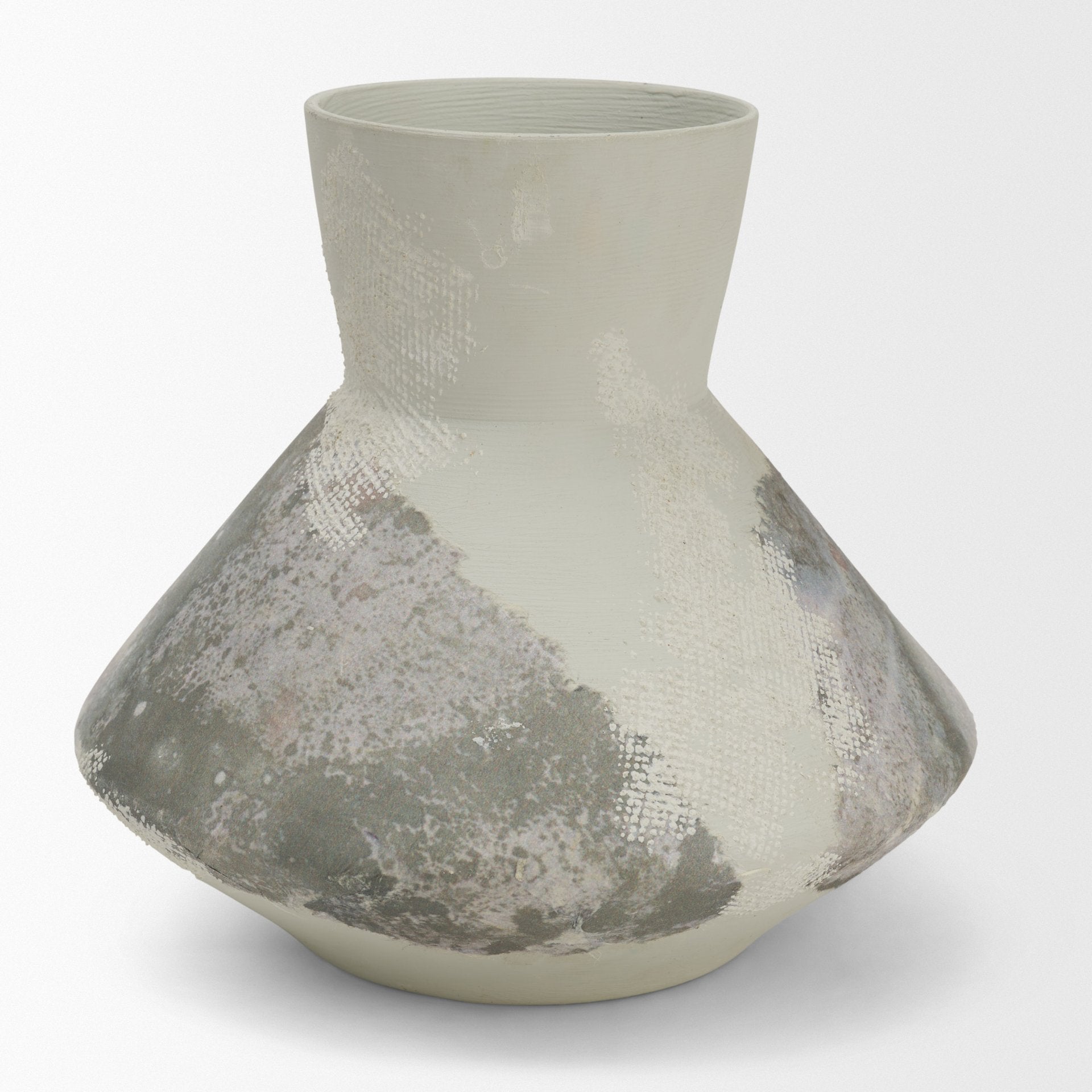 Velo White Hand-Painted Vase