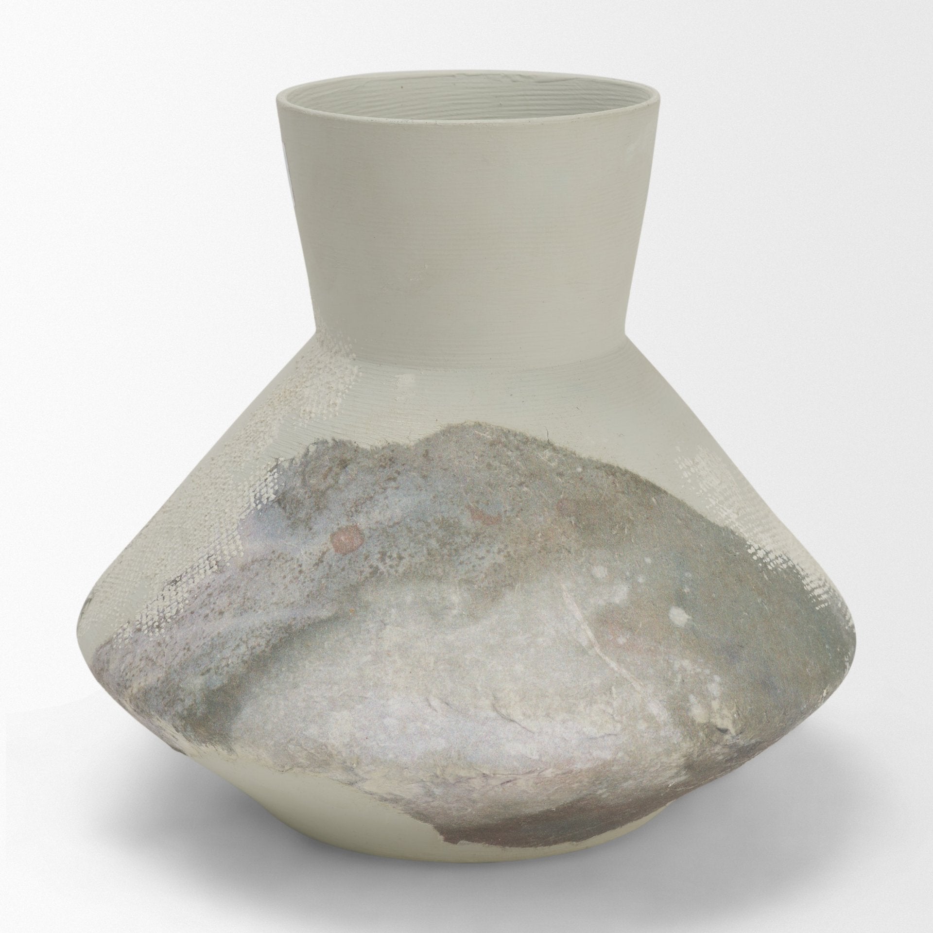 Velo White Hand-Painted Vase