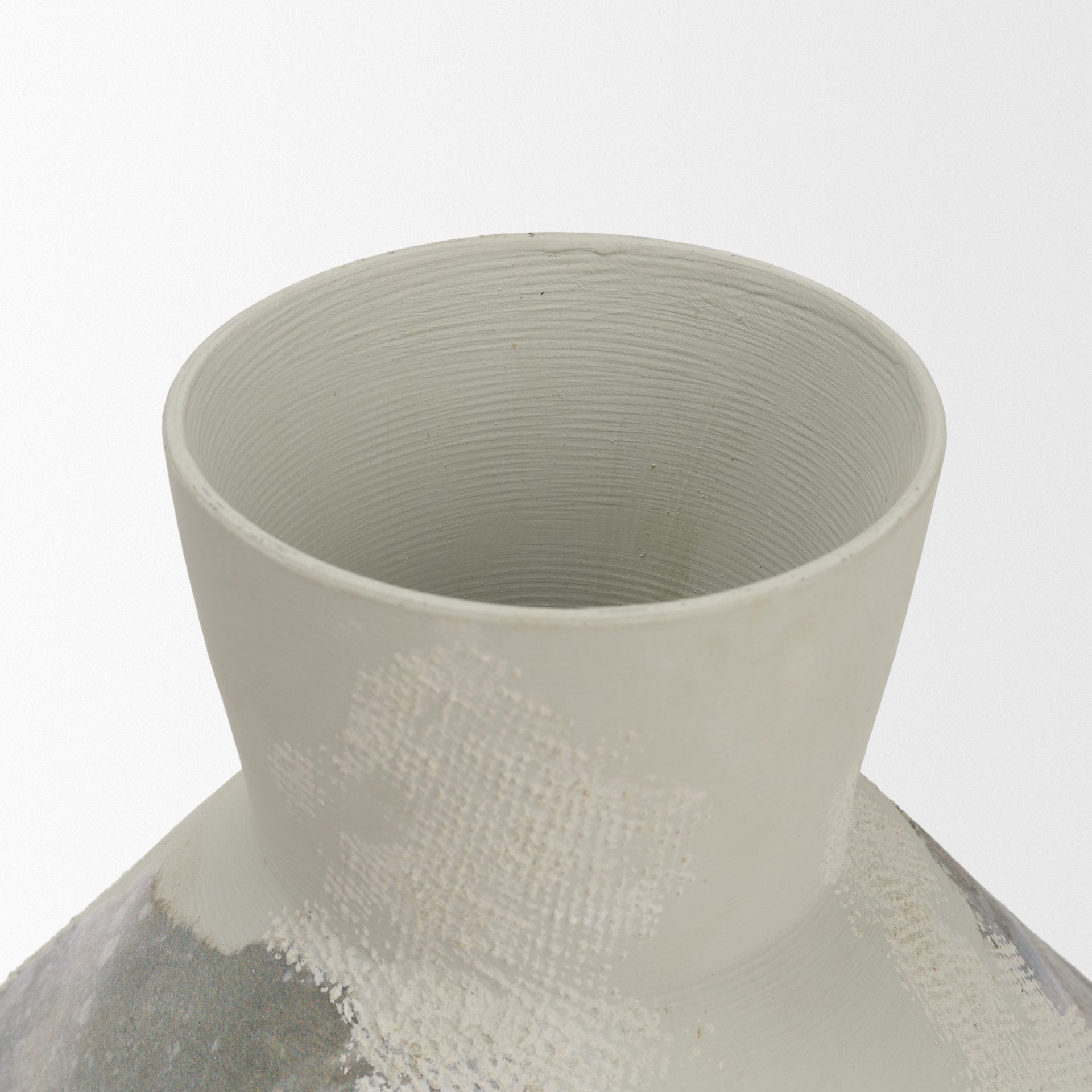 Velo White Hand-Painted Vase