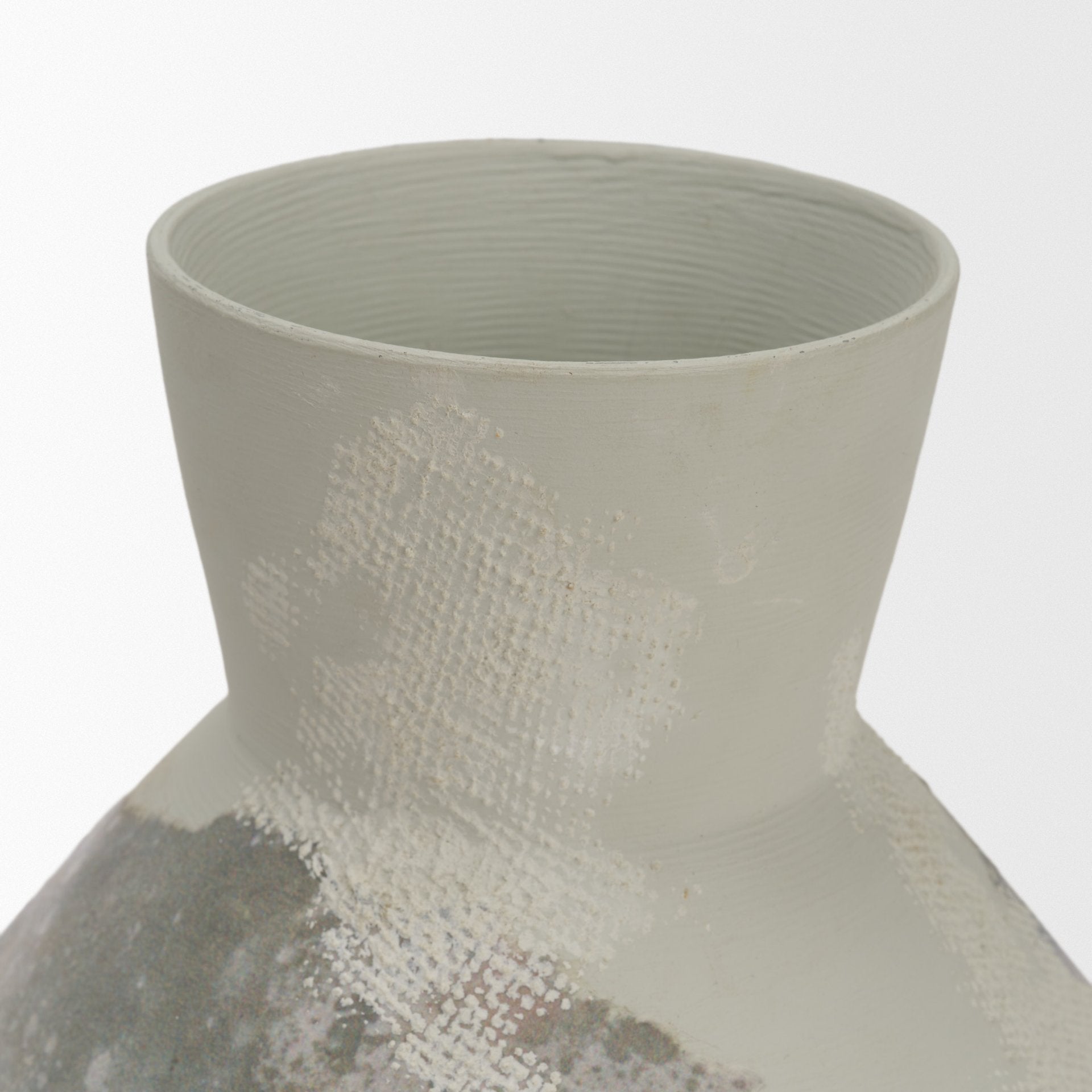 Velo White Hand-Painted Vase