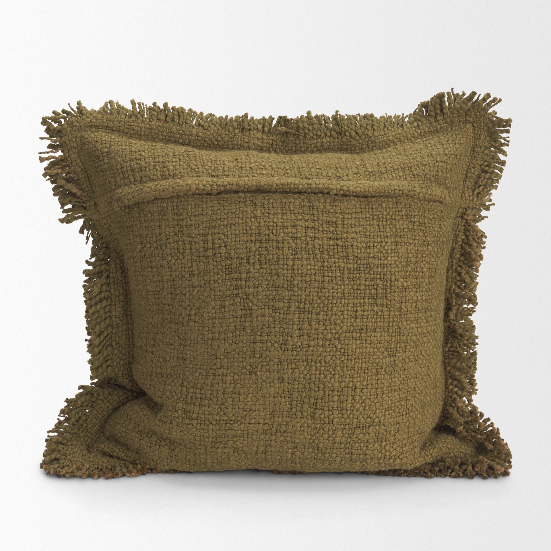 Kambal 20x20 Dark Olive Decorative Pillow