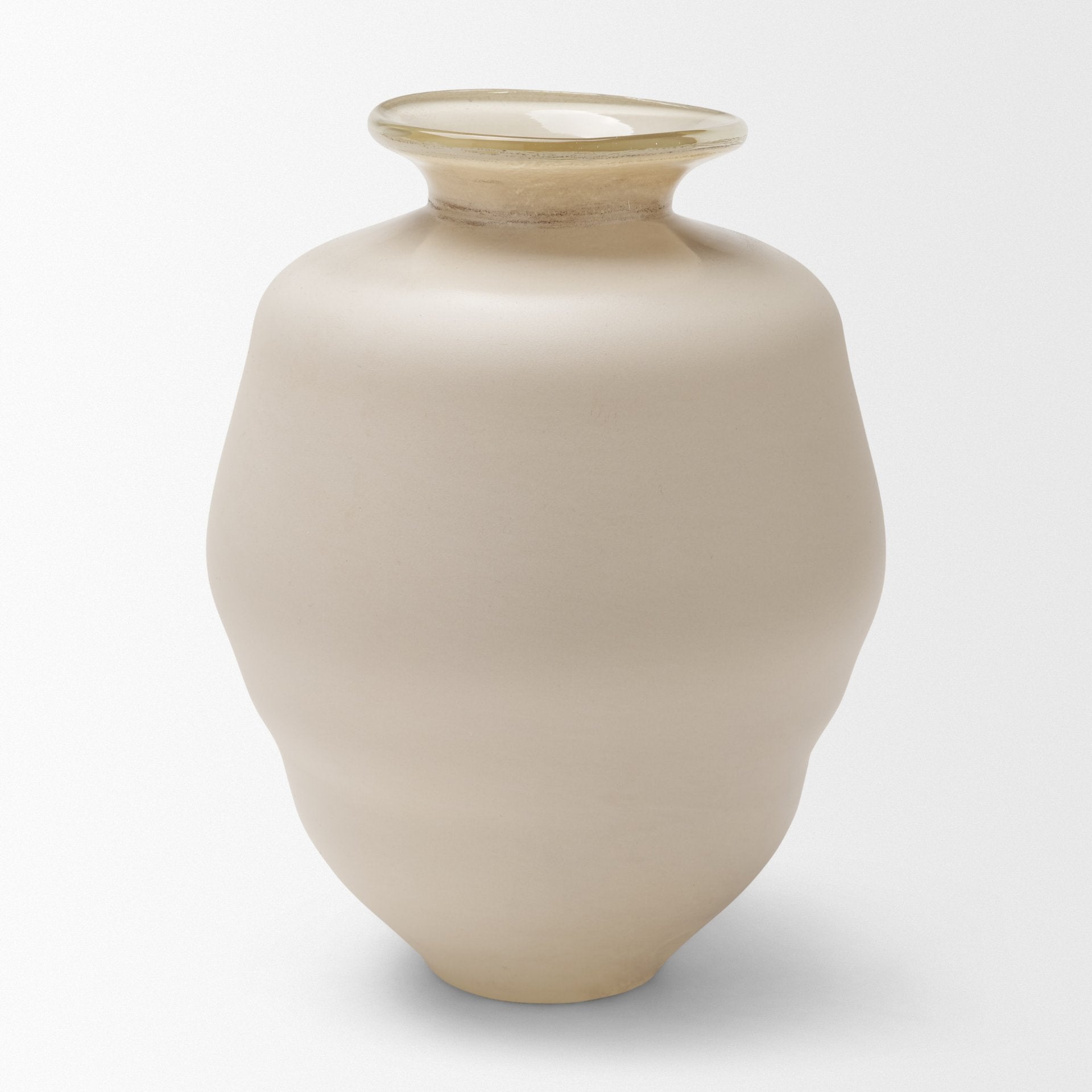 Dune White Glass Vase