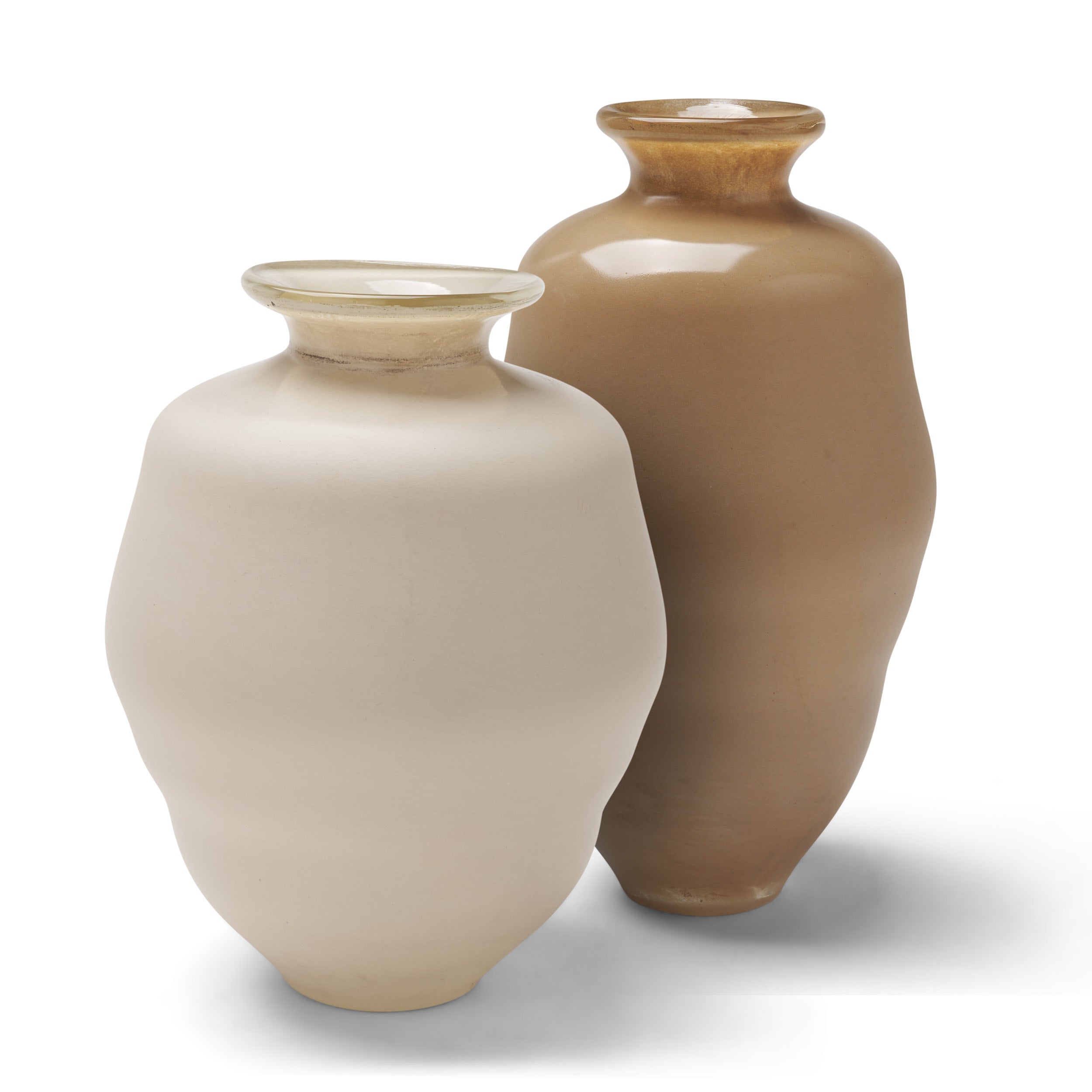 Dune White Glass Vase