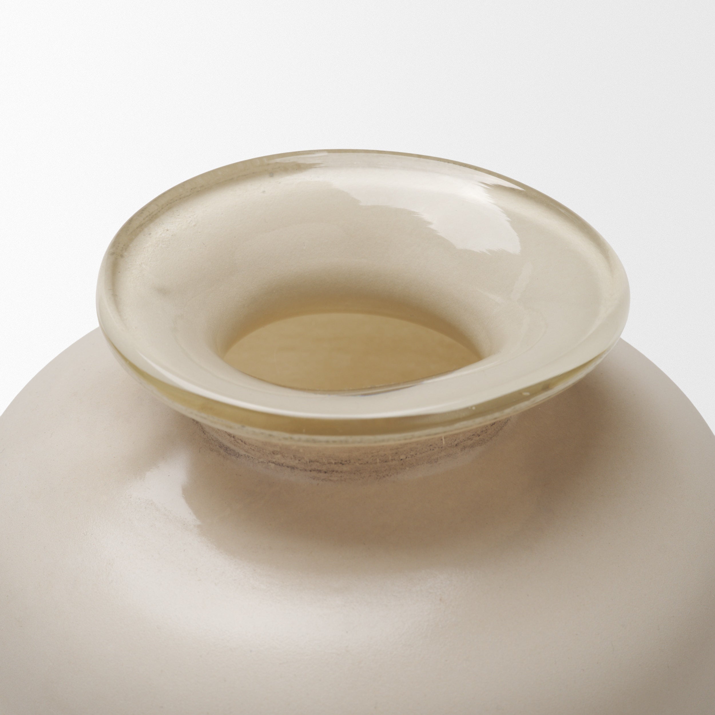 Dune White Glass Vase