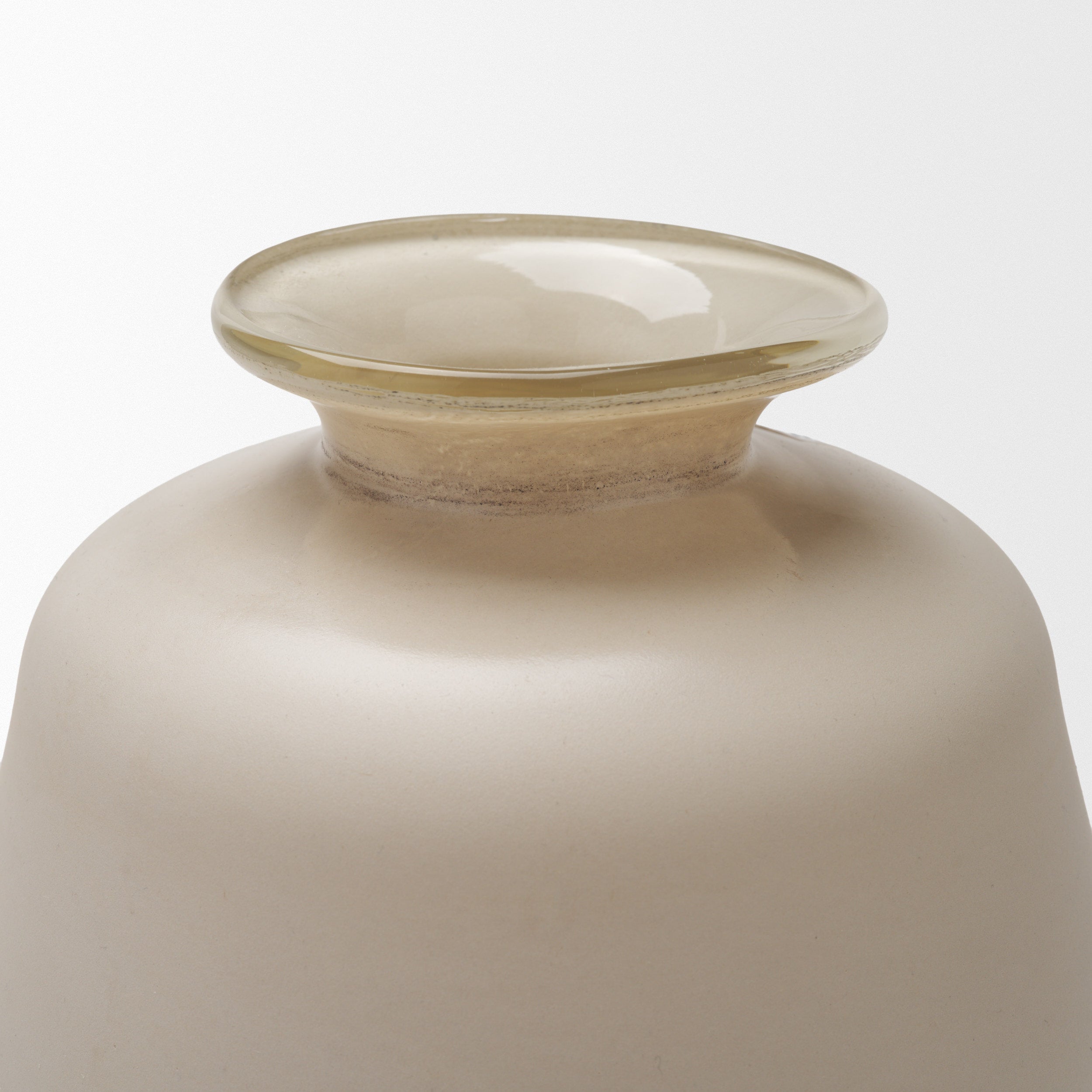 Dune White Glass Vase