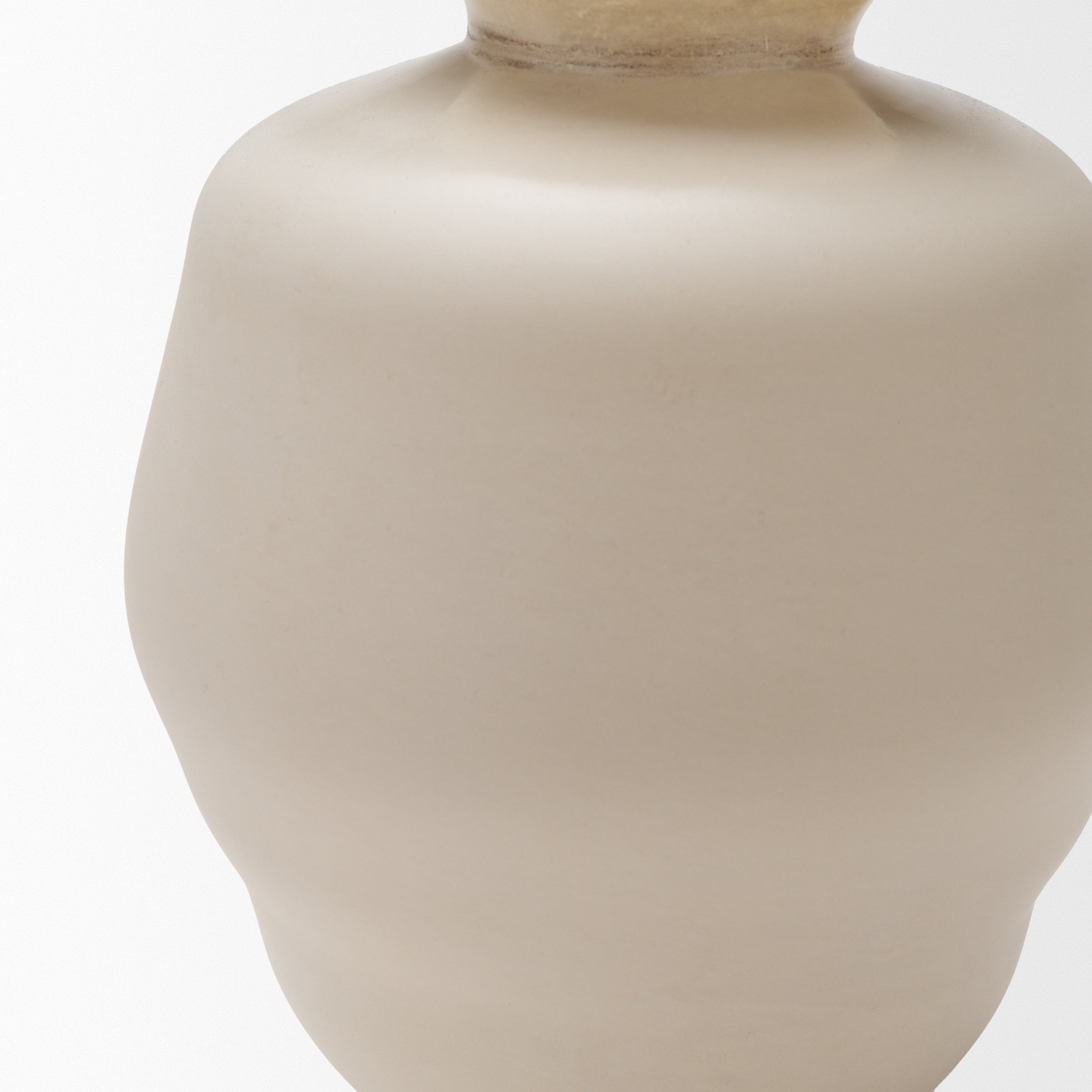 Dune White Glass Vase