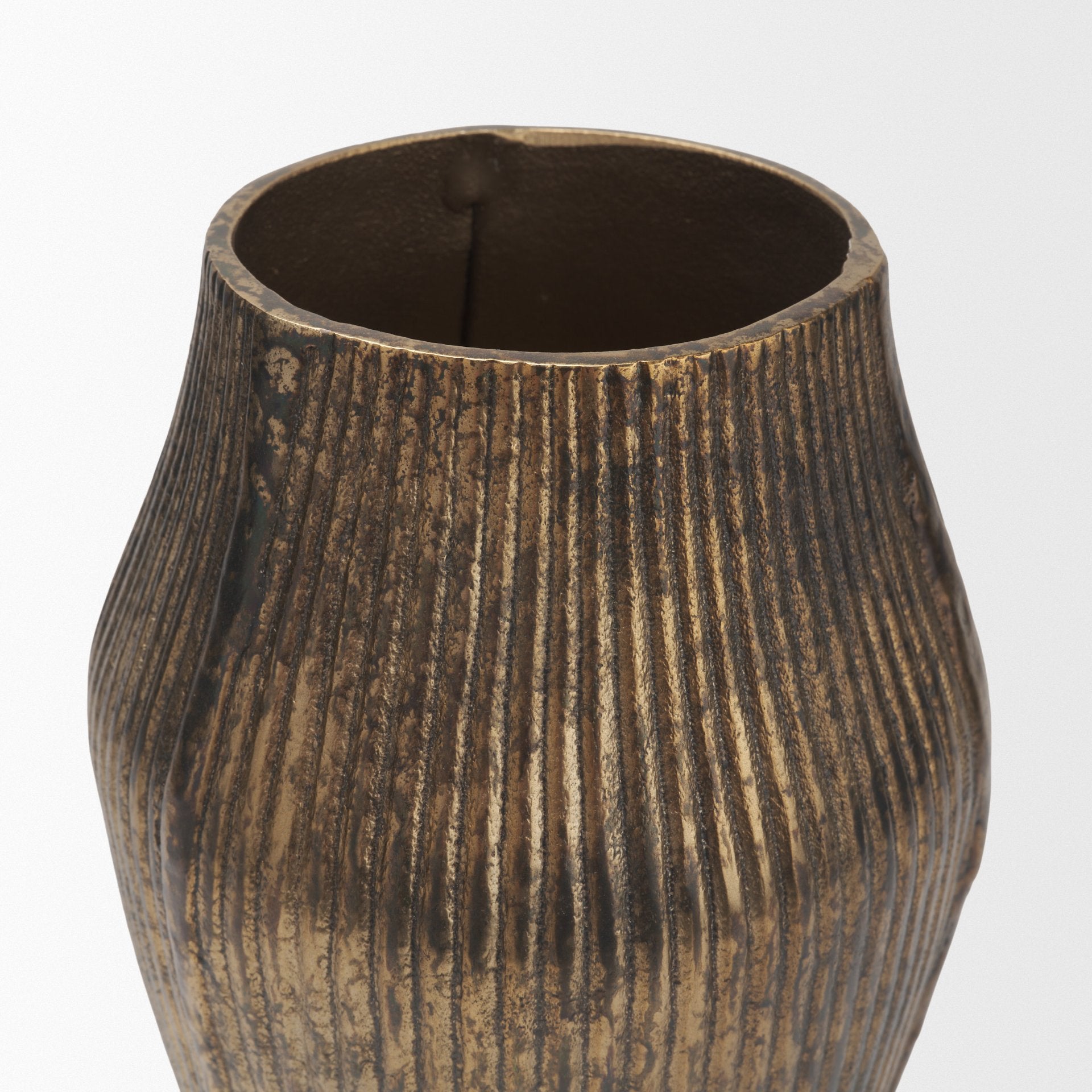 Patine Fluted Vase