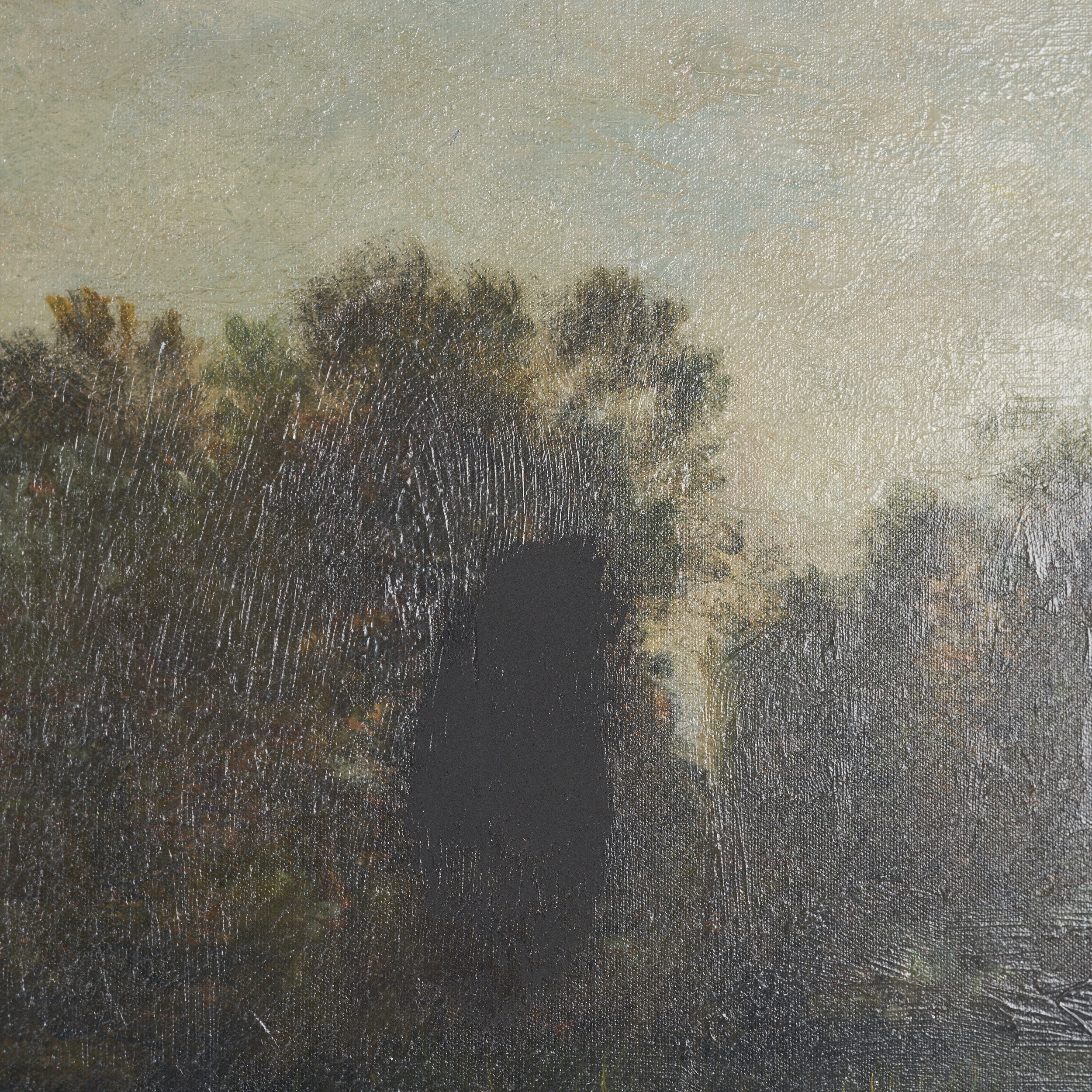 A River Landscape with Storks Framed Series
